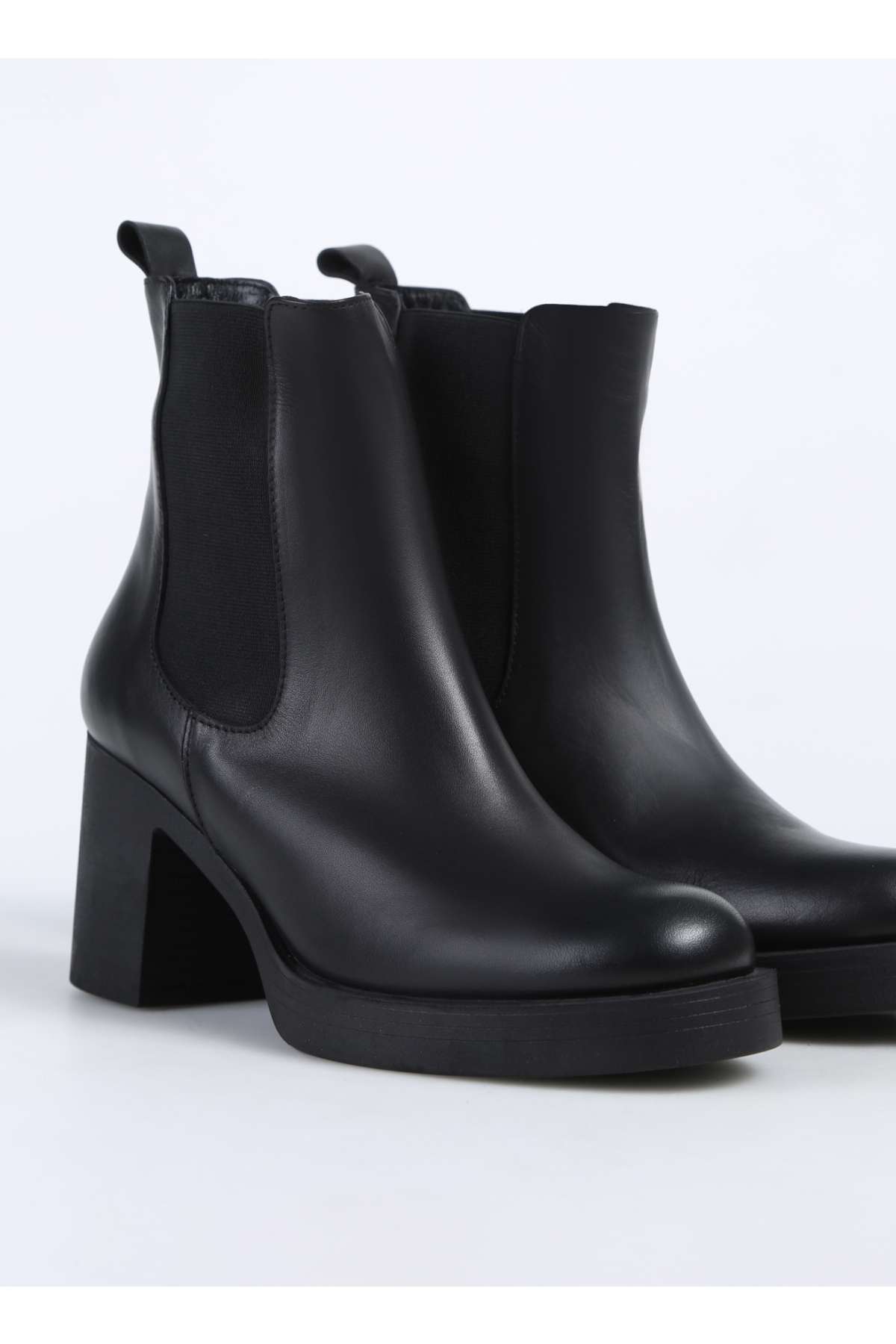 Siyah Kadın Deri Topuklu Bot D-ELAIN - Görsel 6