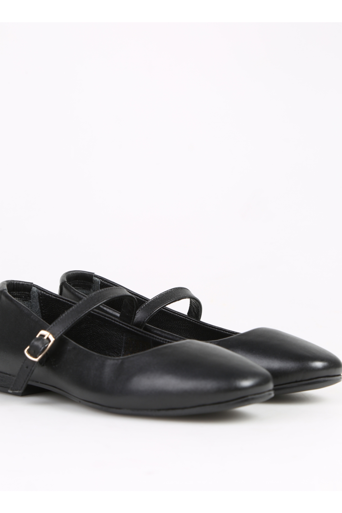 Siyah Kadın Deri Babet D-DERVILA - Görsel 6