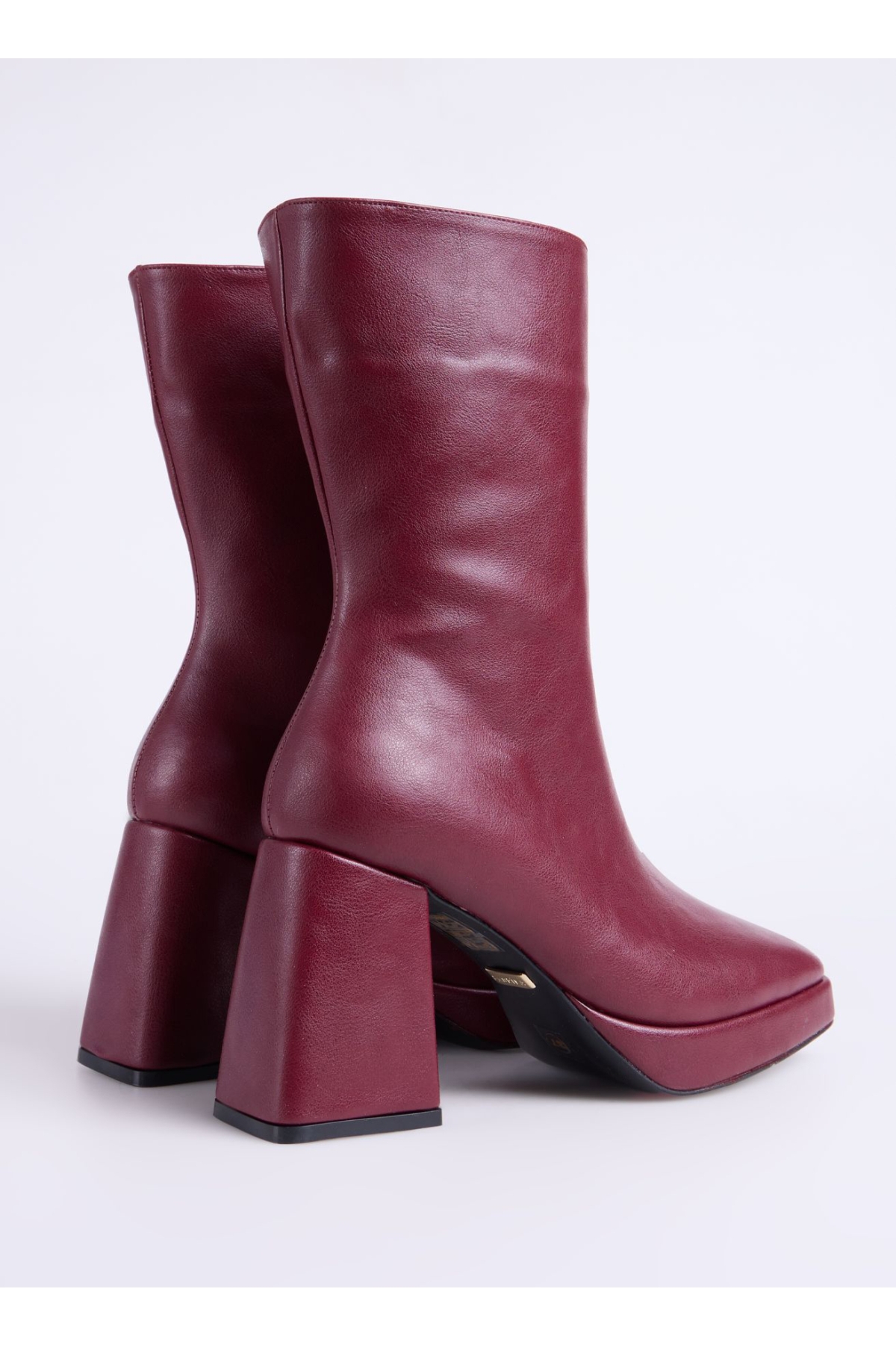 Bordo Kadın Topuklu Bot FADILA - Görsel 4