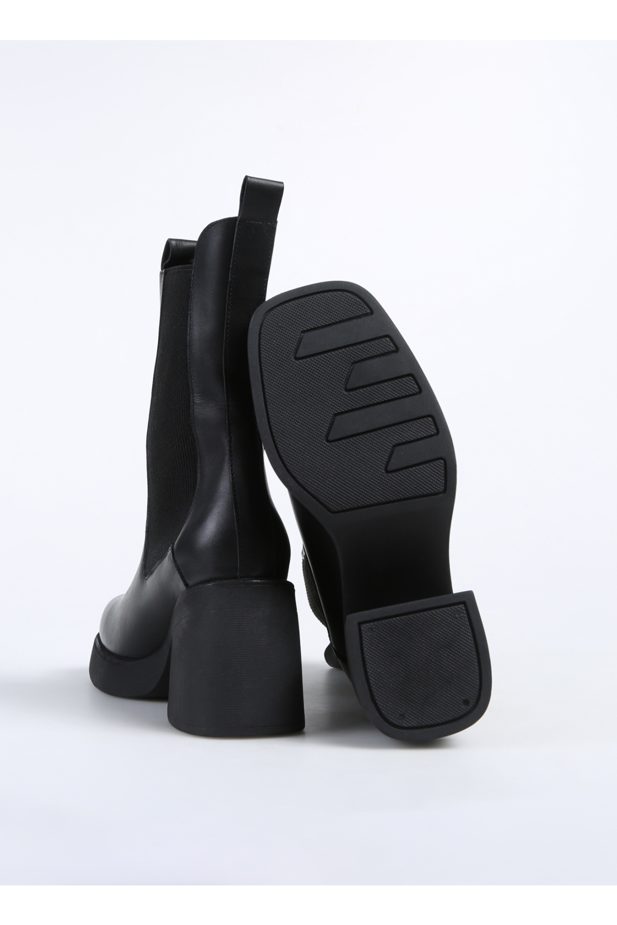 Siyah Kadın Deri Topuklu Bot D-ENISA - Görsel 5