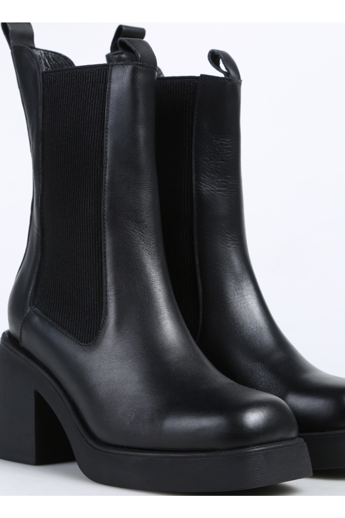 Siyah Kadın Deri Topuklu Bot D-ENISA - Görsel 6