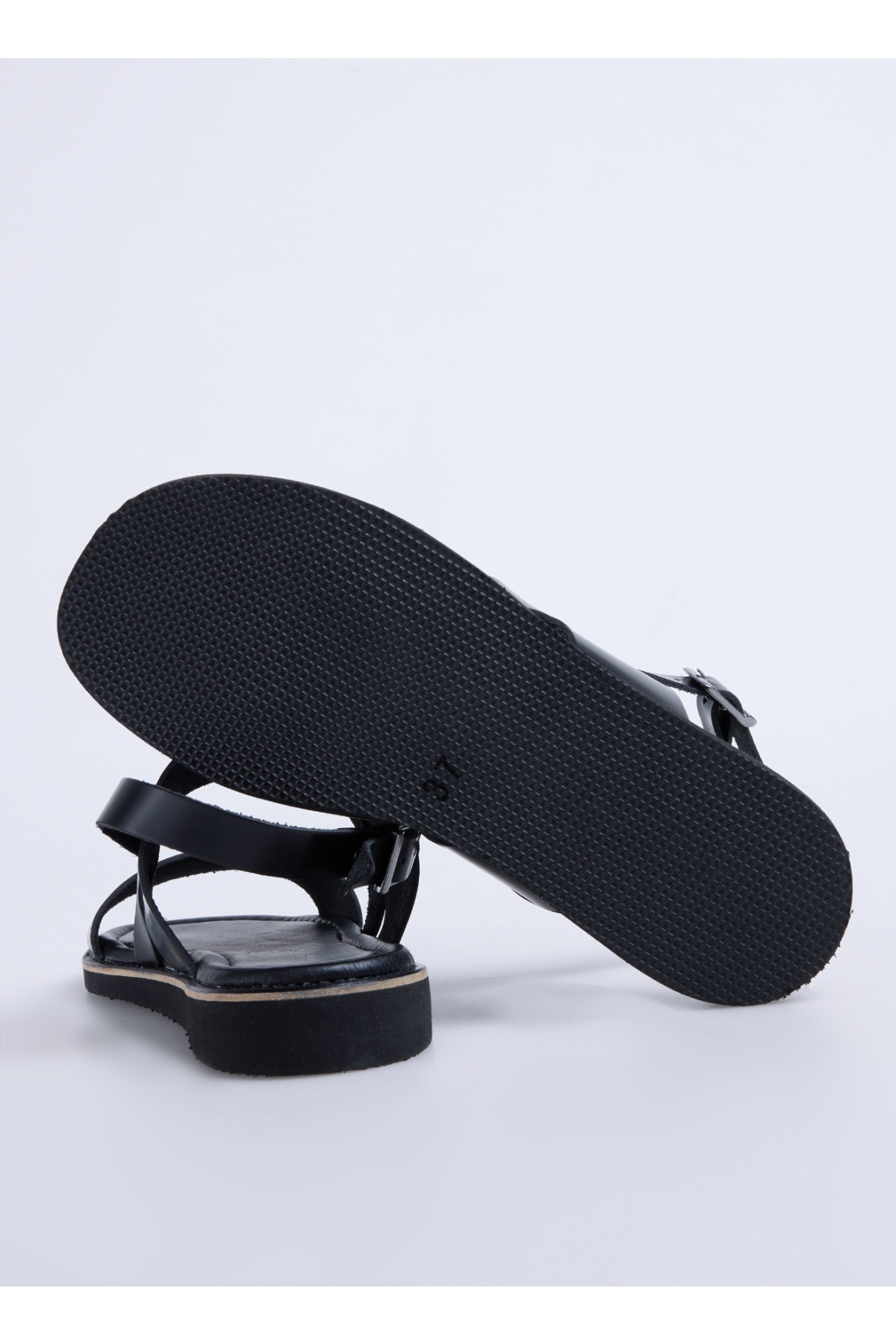 Deri Siyah Kadın Sandalet D-DENISE - Görsel 5