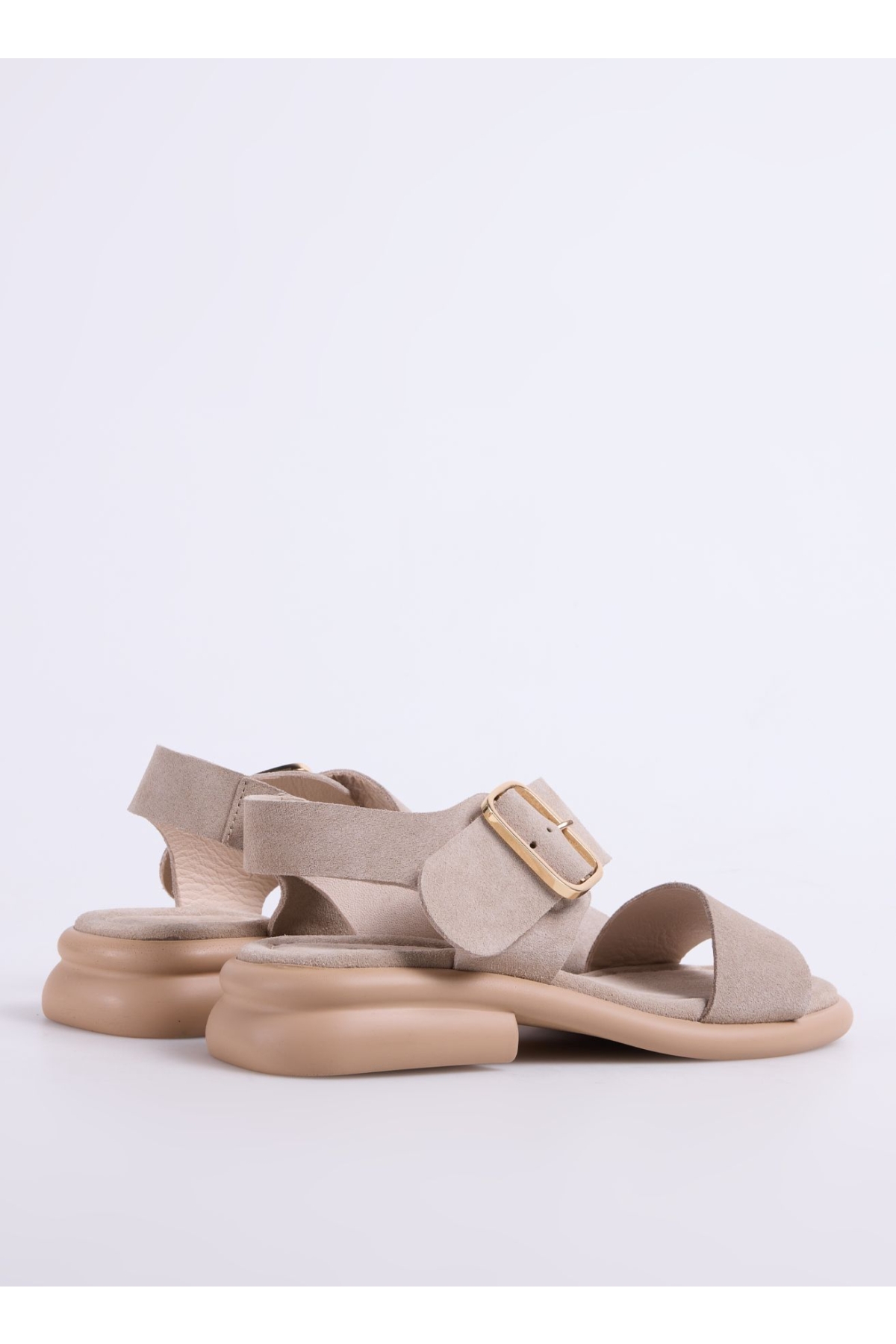 Deri Bej Kadın Sandalet D-KEIRA - Görsel 4