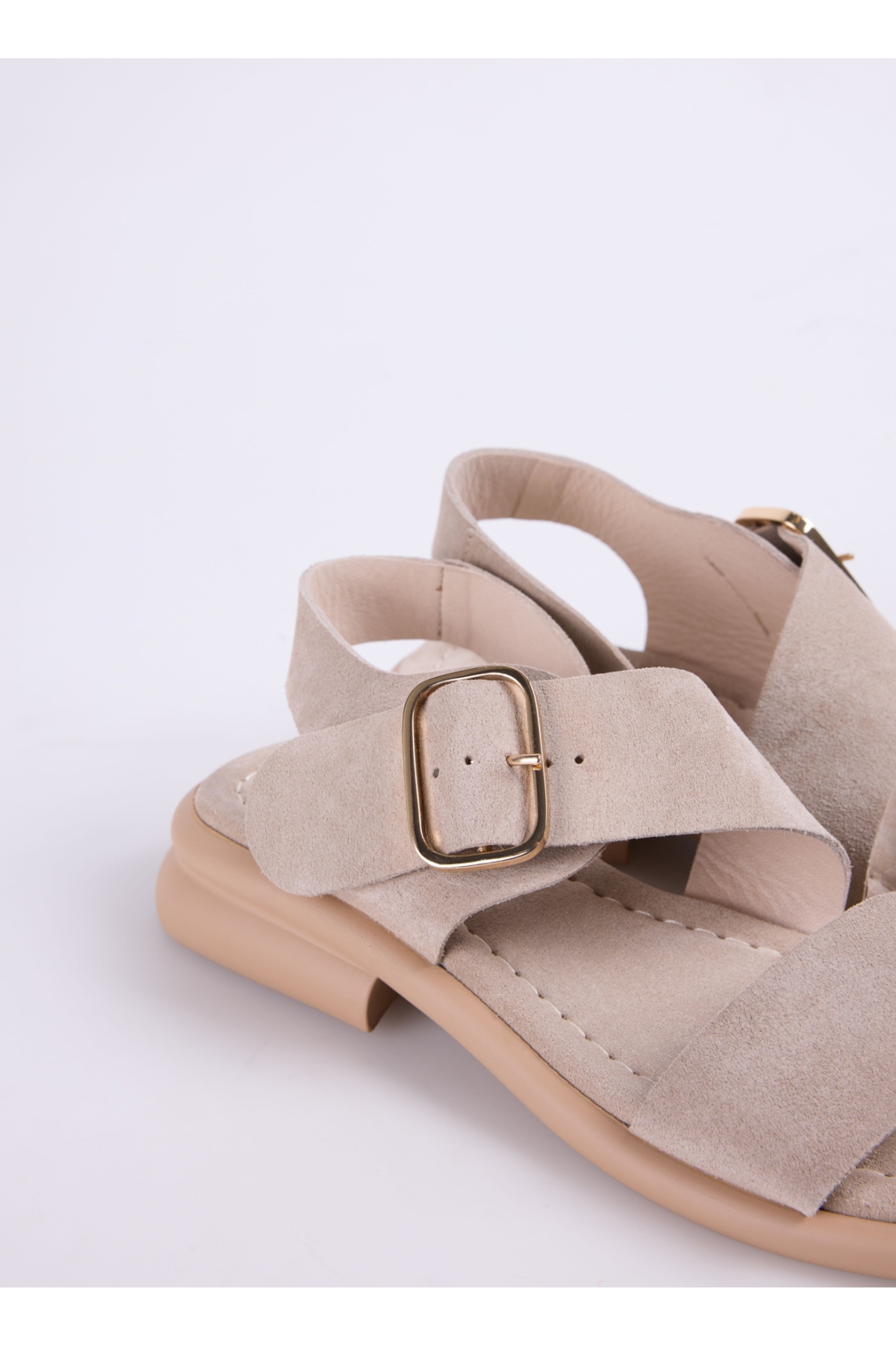 Deri Bej Kadın Sandalet D-KEIRA - Görsel 6