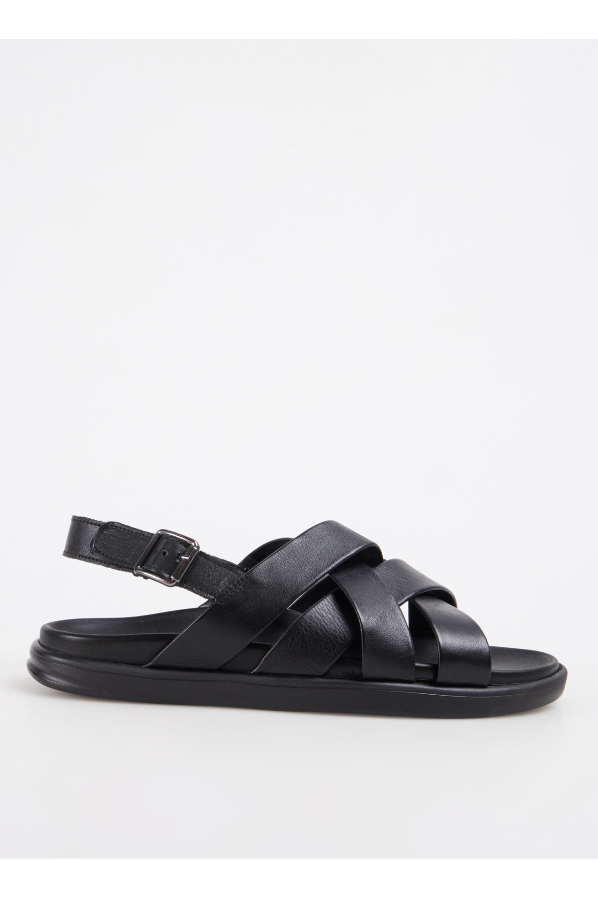 Deri Siyah Erkek Sandalet NOLAN - Görsel 2