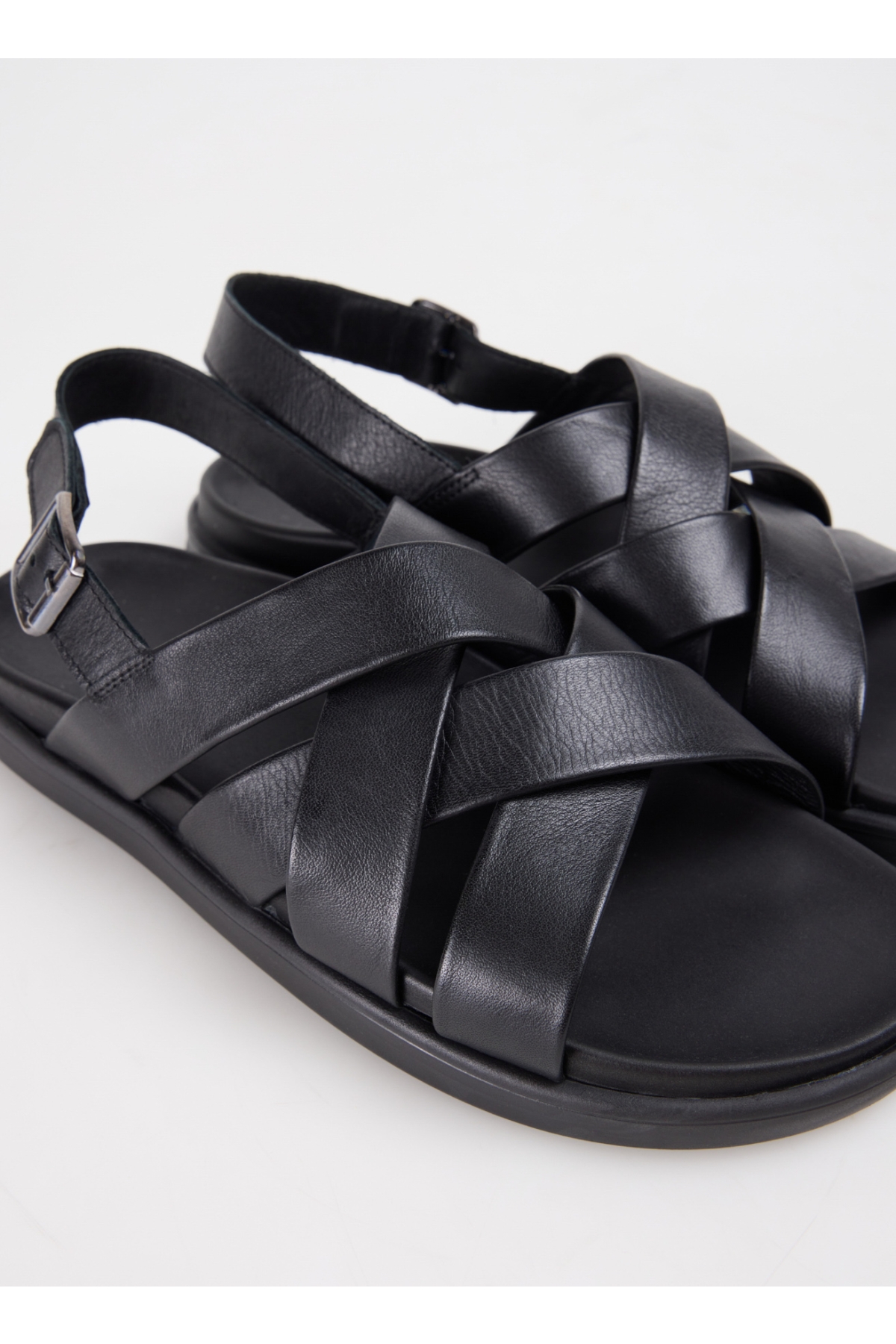 Deri Siyah Erkek Sandalet NOLAN - Görsel 6