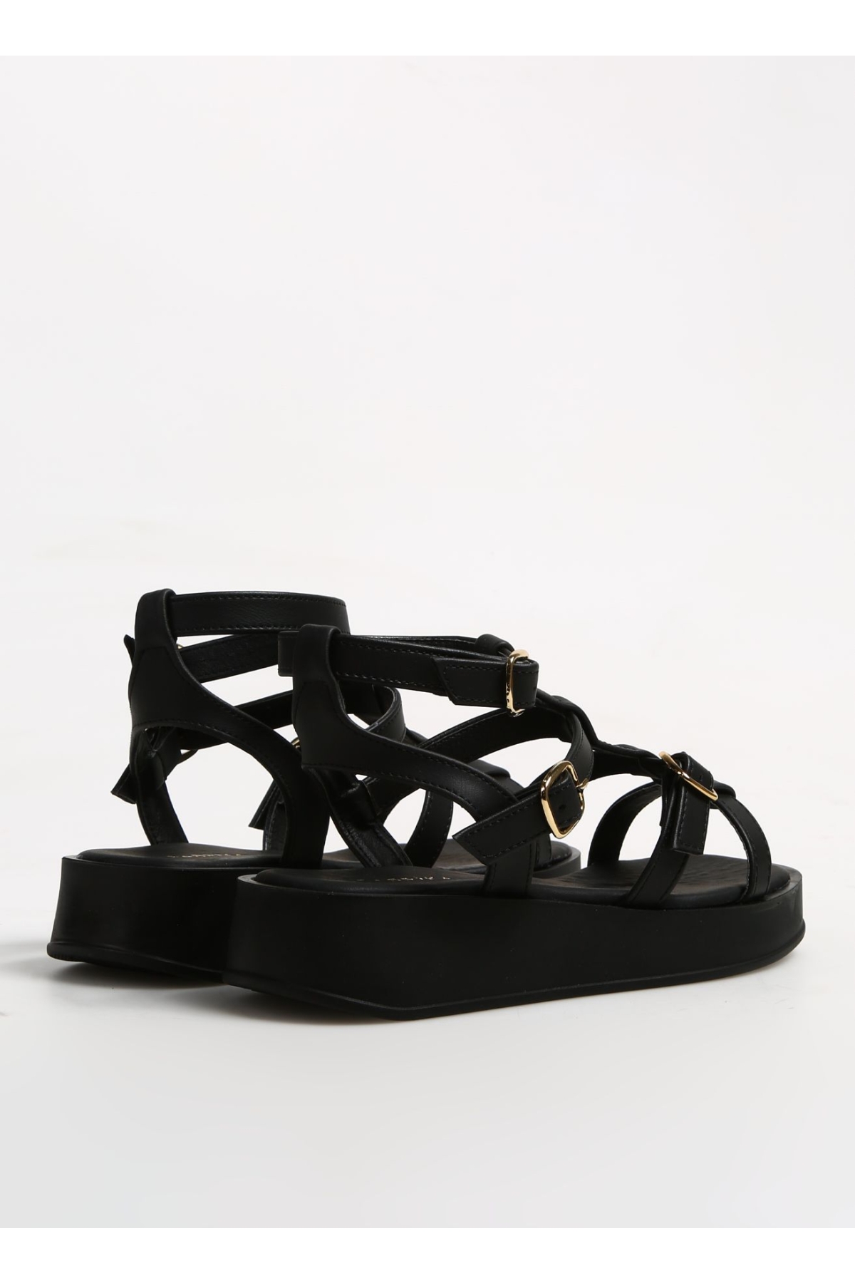 Siyah Kadın Sandalet HULONG - Görsel 4