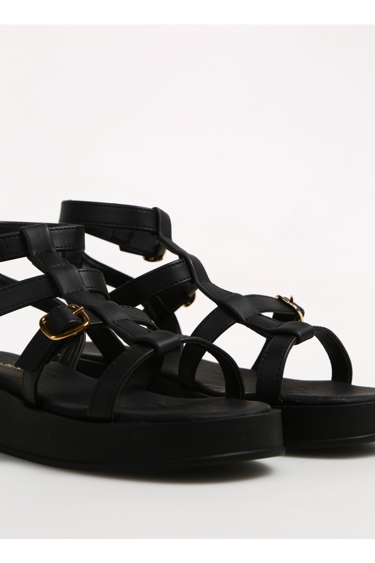 Siyah Kadın Sandalet HULONG - Görsel 6