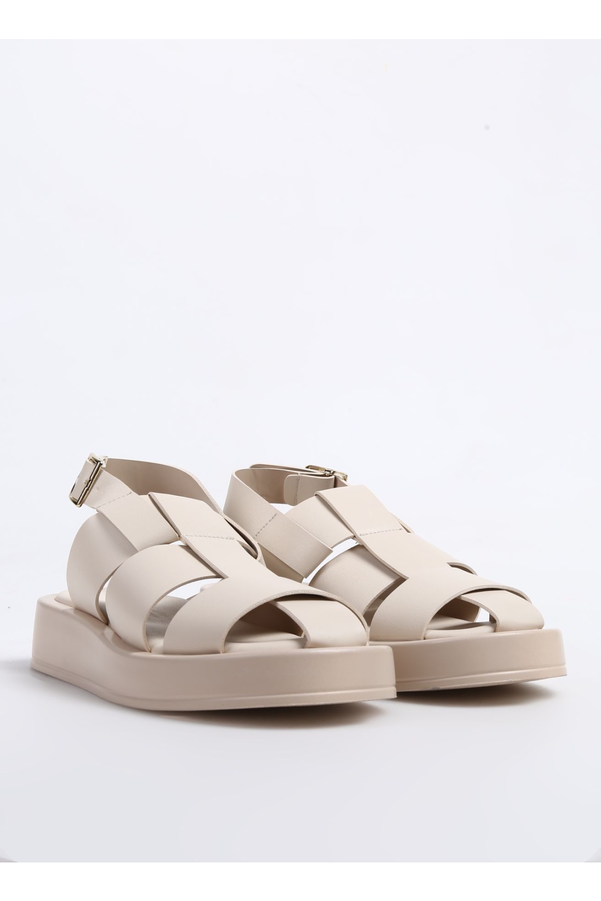 Ekru Kadın Sandalet TRISHNA - Görsel 3