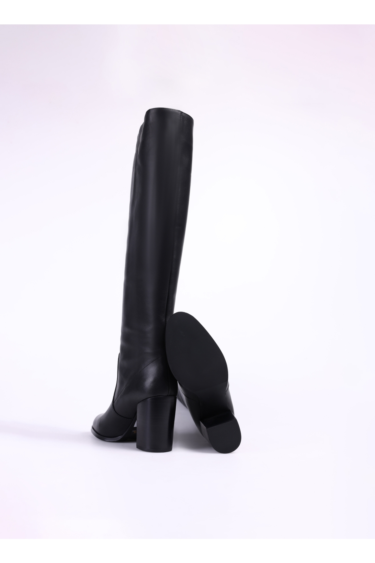Siyah Kadın Deri Çizme D-ELDA - Görsel 5