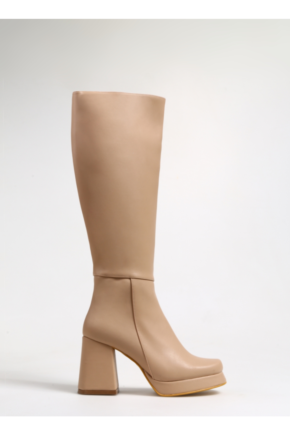 Bej Kadın Topuklu Çizme PARMA - Görsel 2