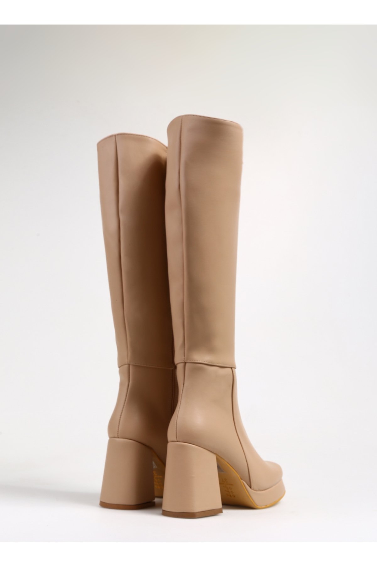 Bej Kadın Topuklu Çizme PARMA - Görsel 4