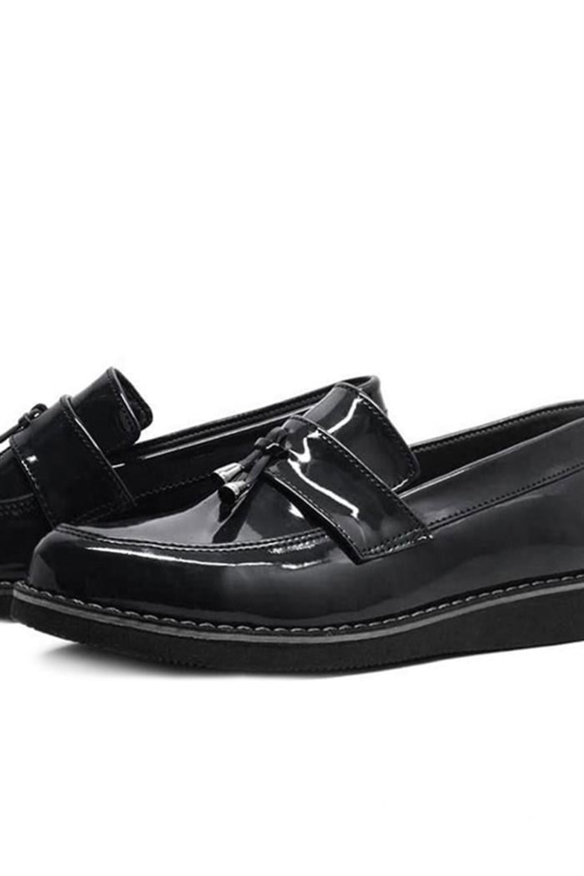 Siyah Rugan Loafer Çocuk Okul Ayakkabı - Görsel 7