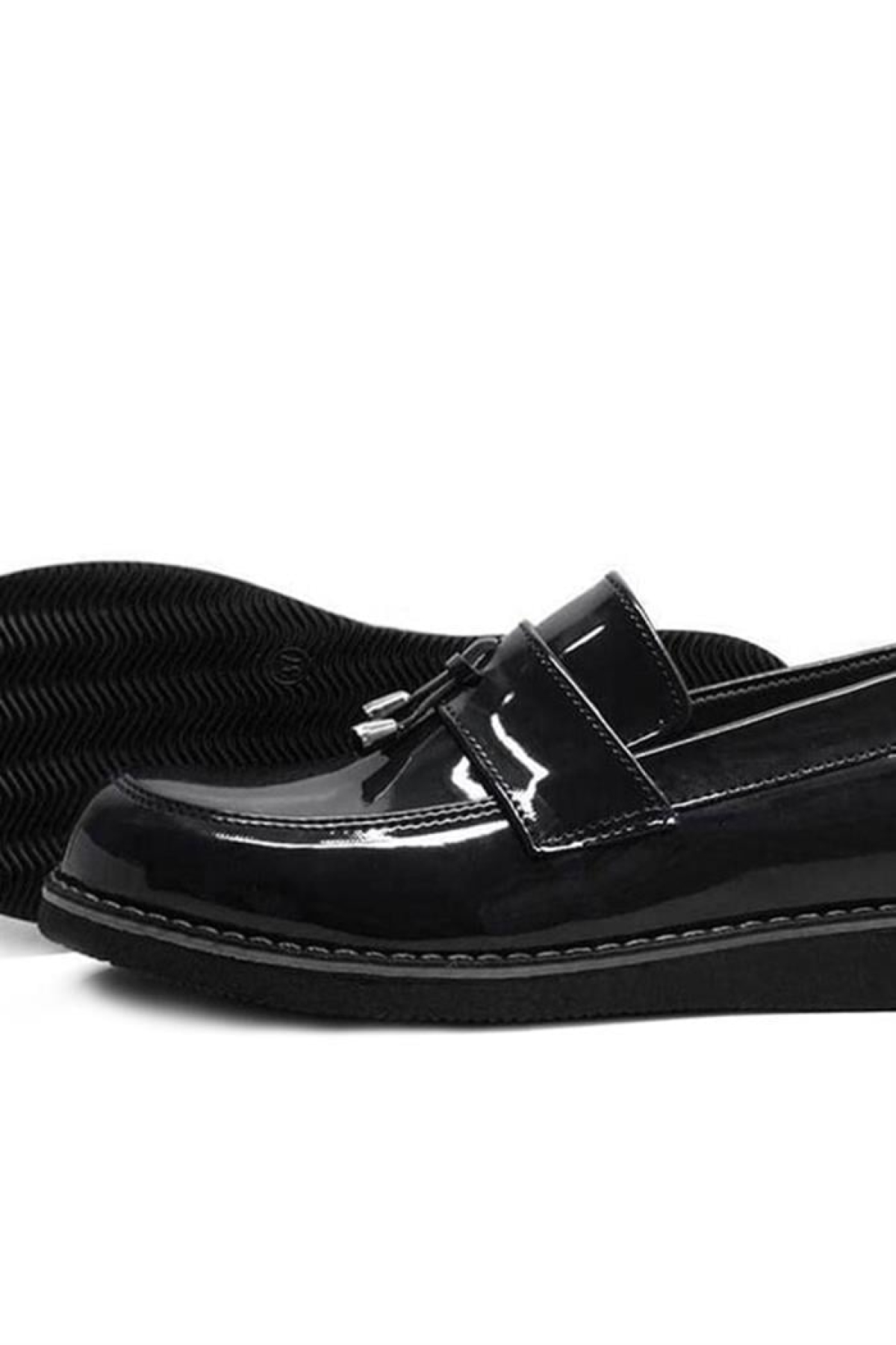 Siyah Rugan Loafer Çocuk Okul Ayakkabı - Görsel 8