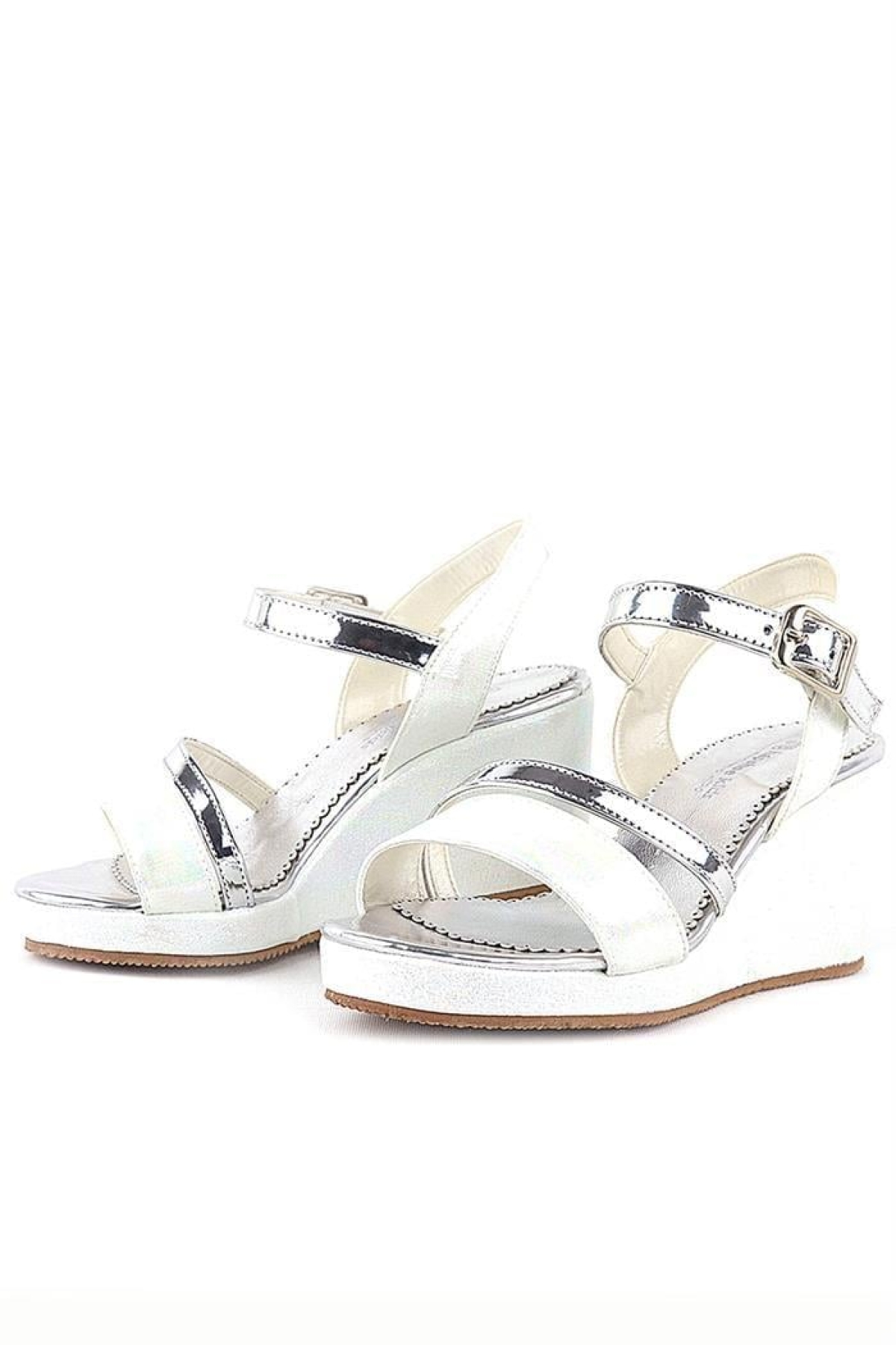 Aurora Ekru Kız Çocuk Dolgu Topuklu Ayakkabı - Görsel 11