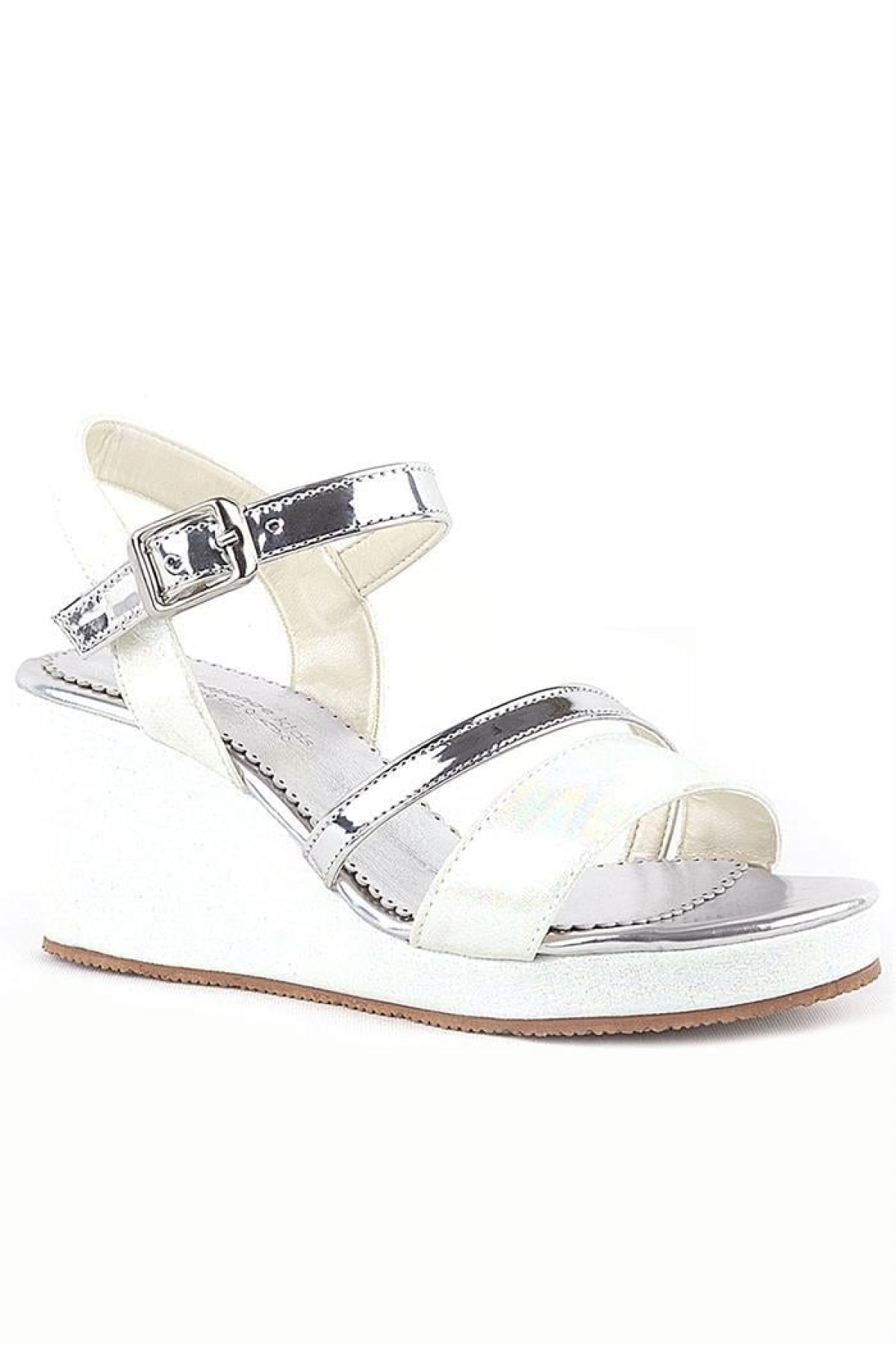 Aurora Ekru Kız Çocuk Dolgu Topuklu Ayakkabı - Görsel 15