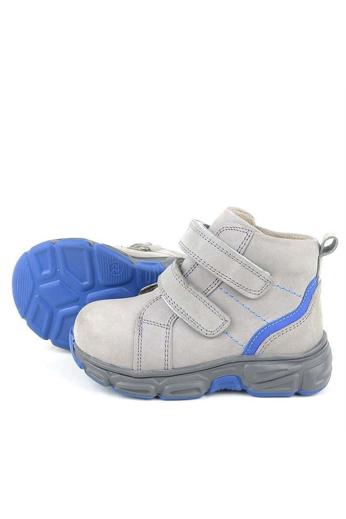 Hakiki Deri Gri Cırtlı Spor Erkek Bebek Bot - Görsel 6