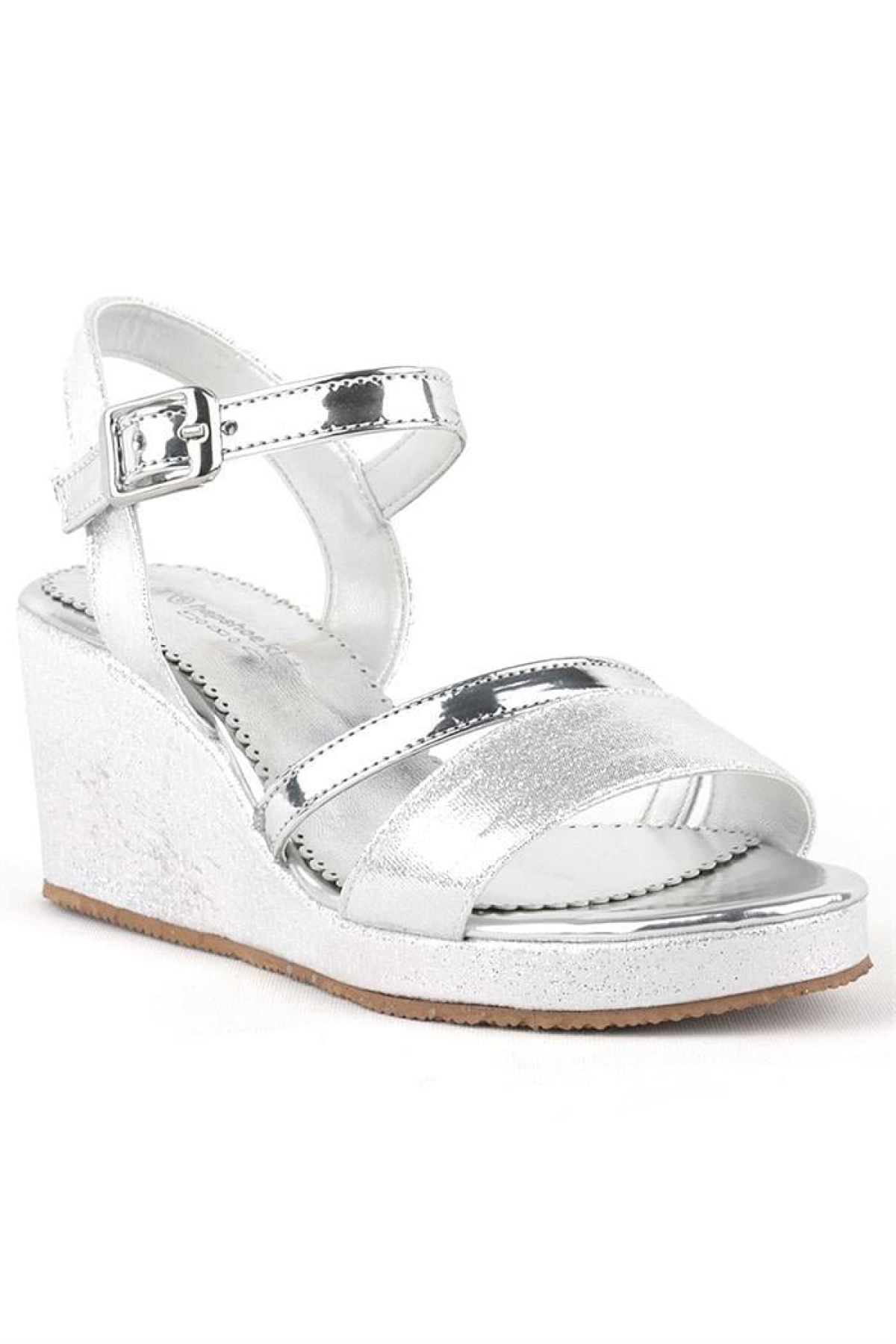 Aurora Gümüş Kız Çocuk Dolgu Topuklu Ayakkabı - Görsel 11