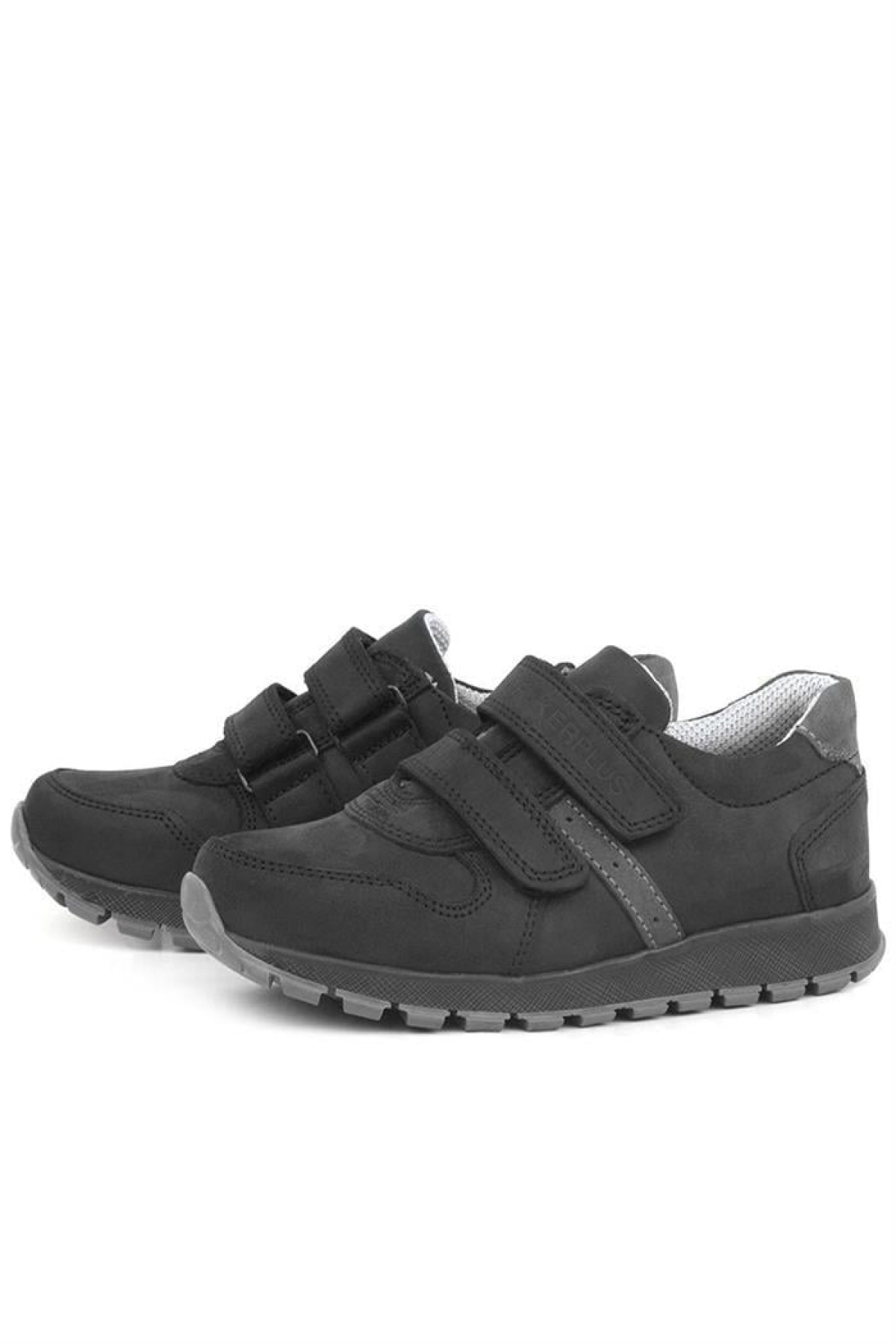 Hakiki Deri Cırtlı Siyah Çocuk Spor Okul Ayakkabı - Görsel 5
