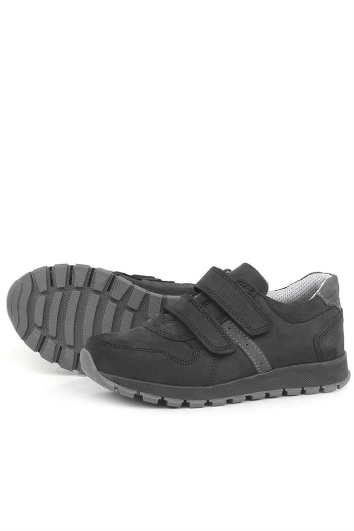 Hakiki Deri Cırtlı Siyah Çocuk Spor Okul Ayakkabı - Görsel 6