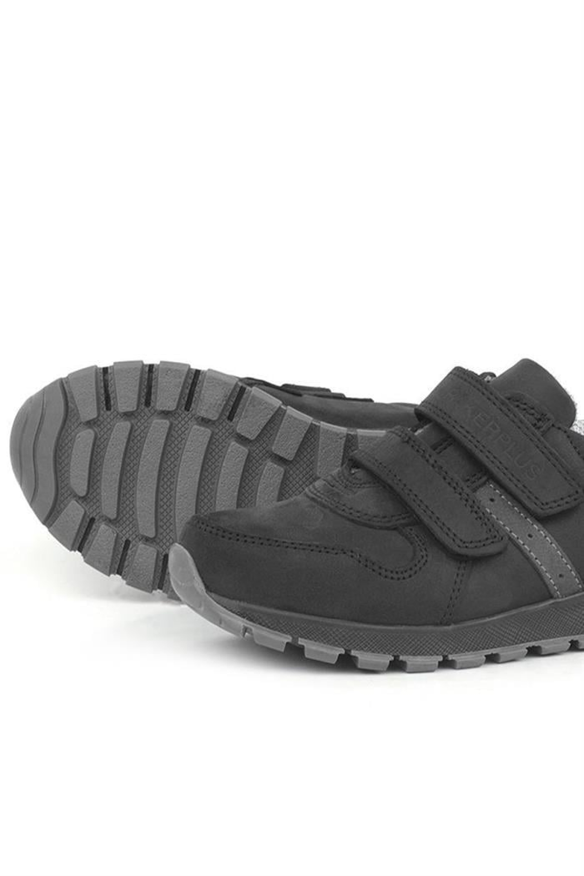 Hakiki Deri Cırtlı Siyah Çocuk Spor Okul Ayakkabı - Görsel 8