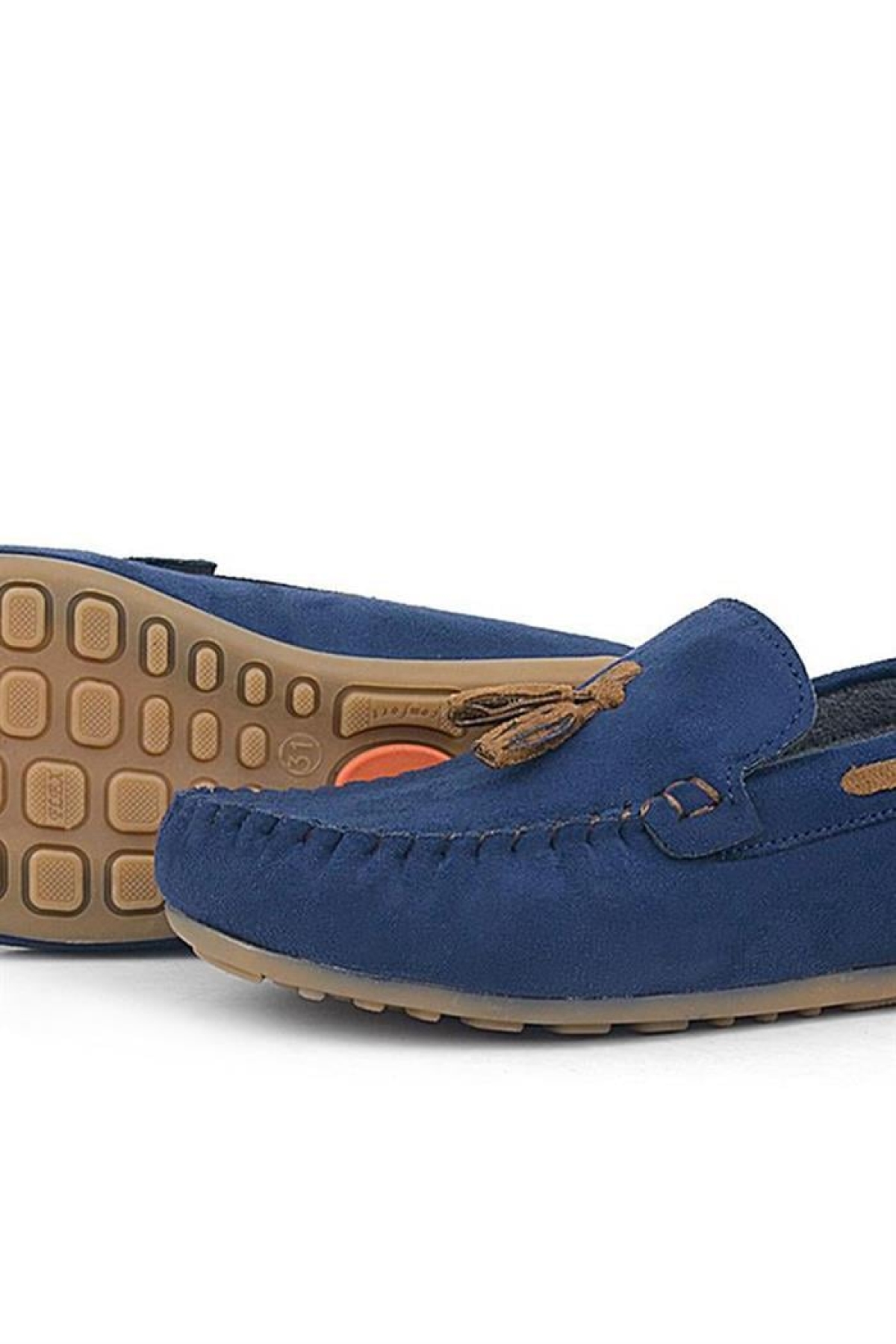 Lacivert Süet Erkek Çocuk Mokasen Ayakkabı - Görsel 8