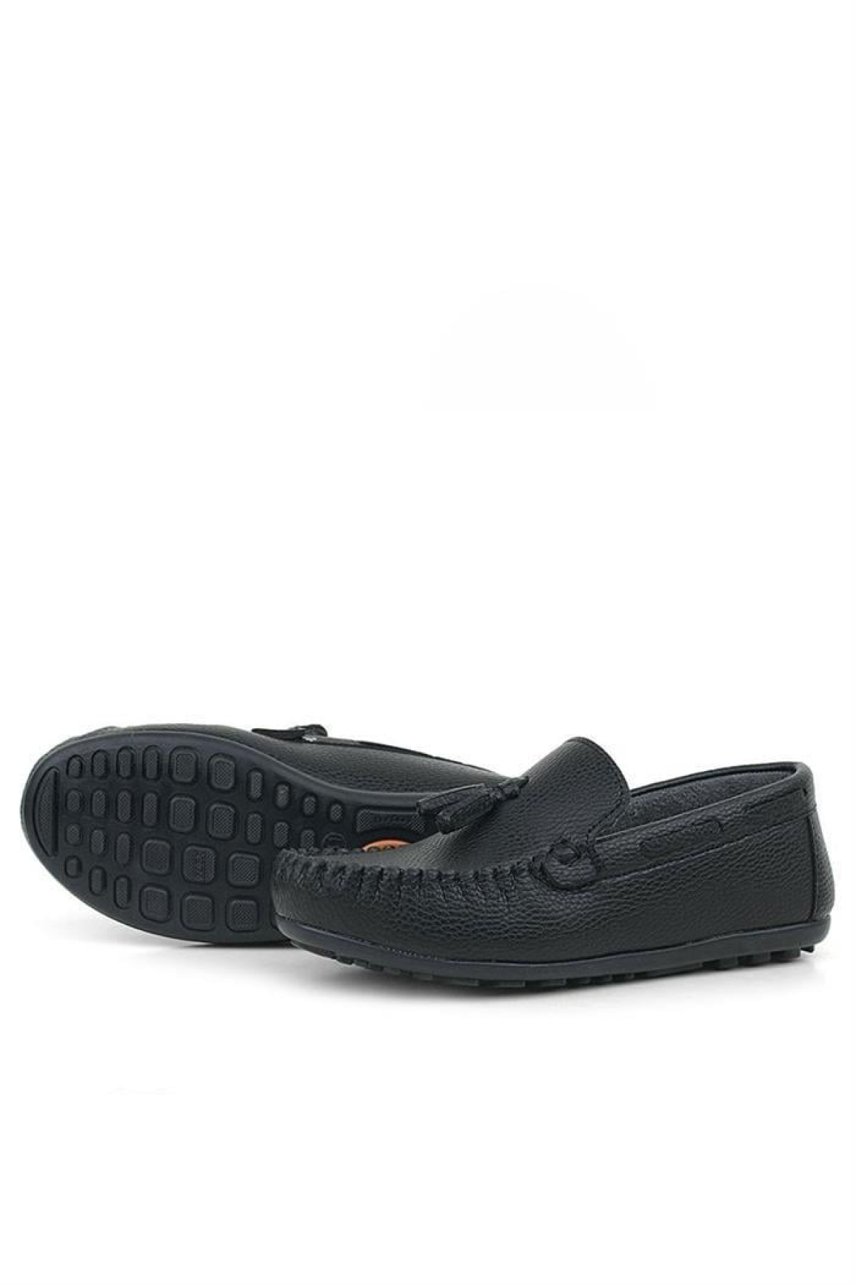 Siyah Cilt Erkek Çocuk Mokasen Ayakkabı - Görsel 7