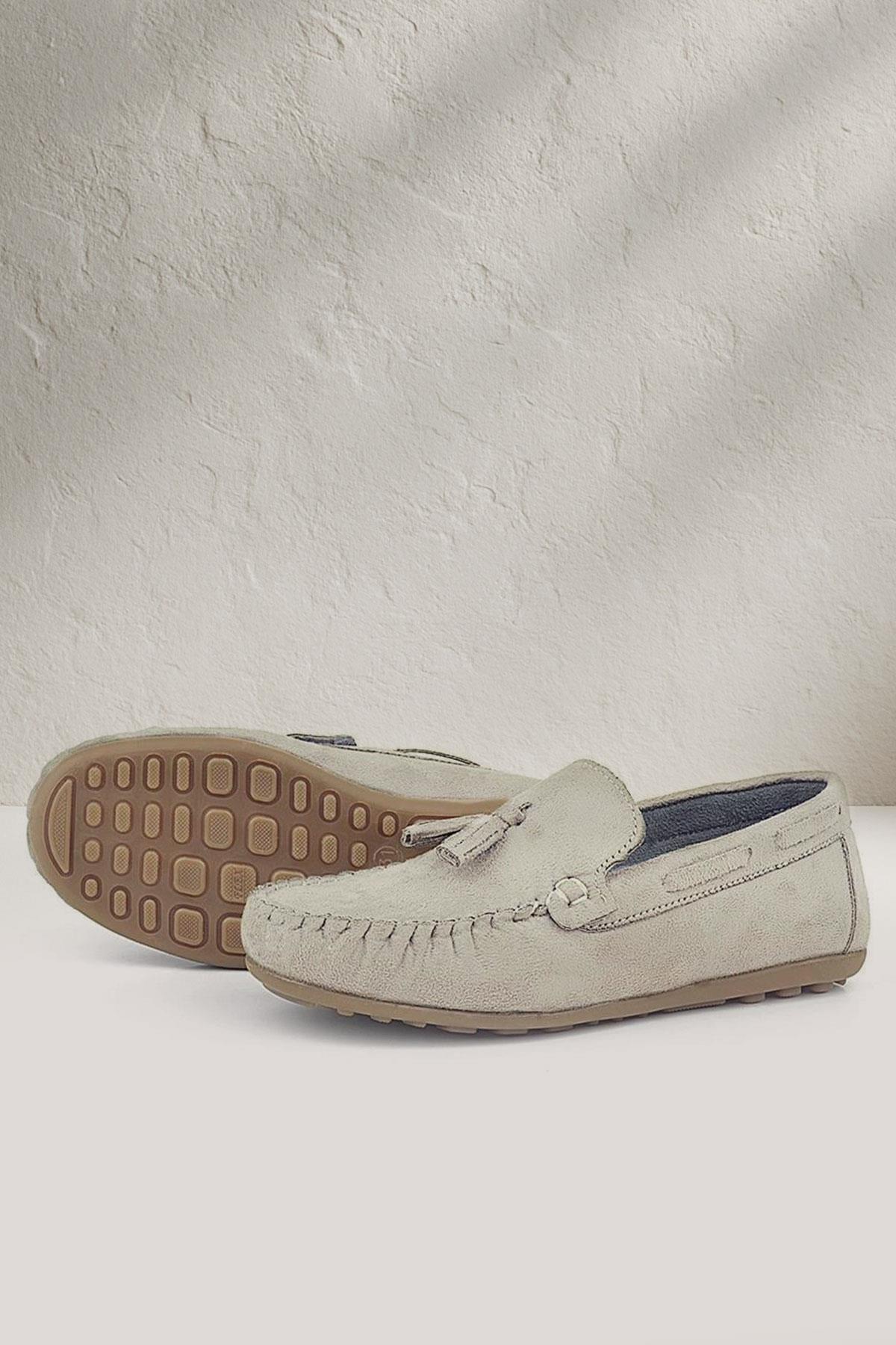 Vizon Cırtlı Erkek Çocuk Makosen Ayakkabı - Görsel 3