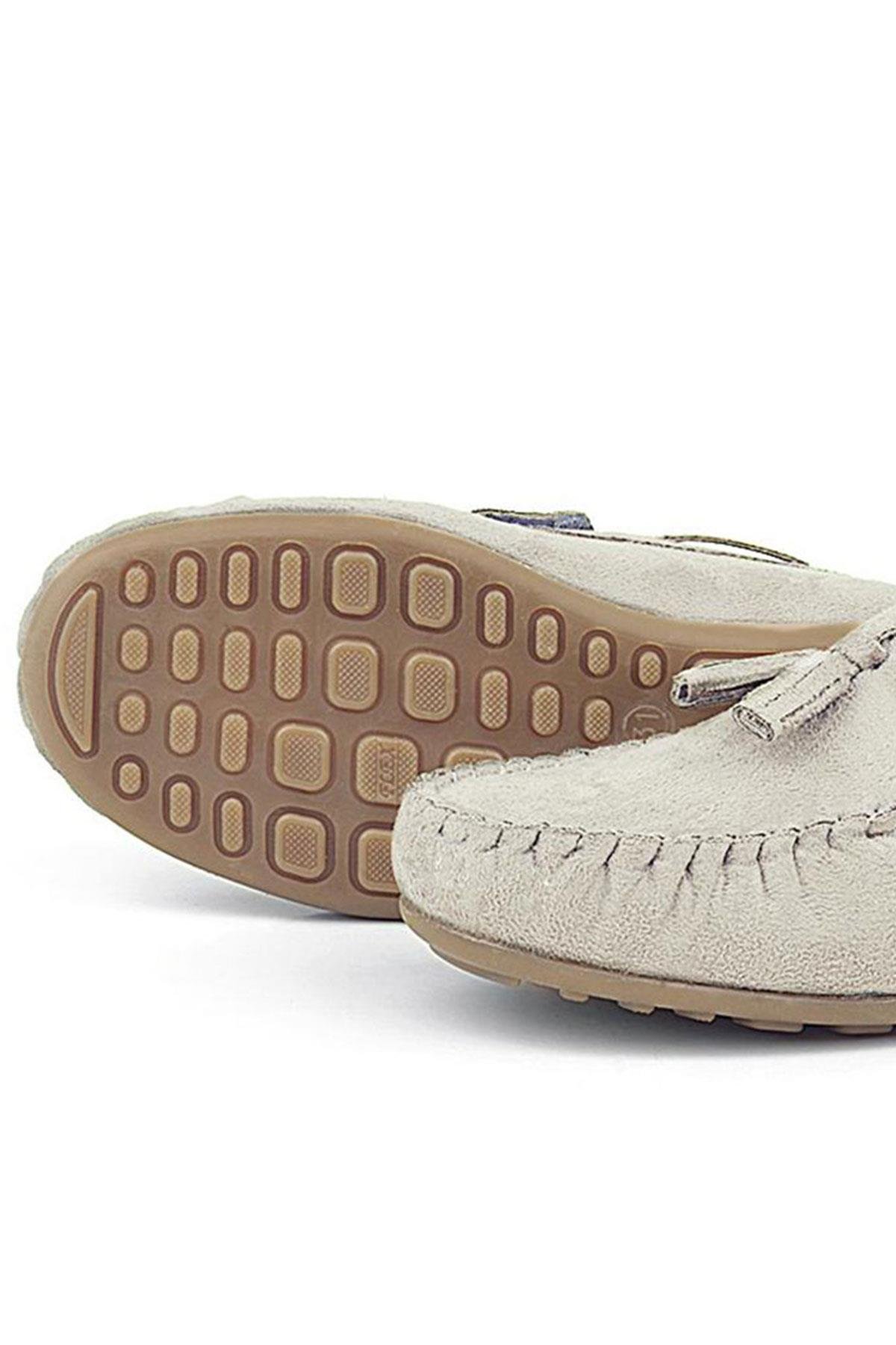 Vizon Cırtlı Erkek Çocuk Makosen Ayakkabı - Görsel 8