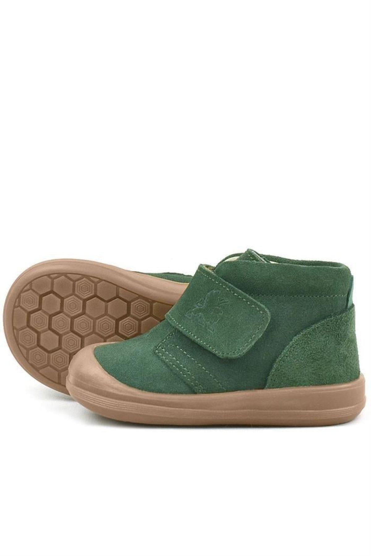 Yoohoo Hakiki Deri Yeşil Cırtlı Unisex Bebek Bot - Görsel 7