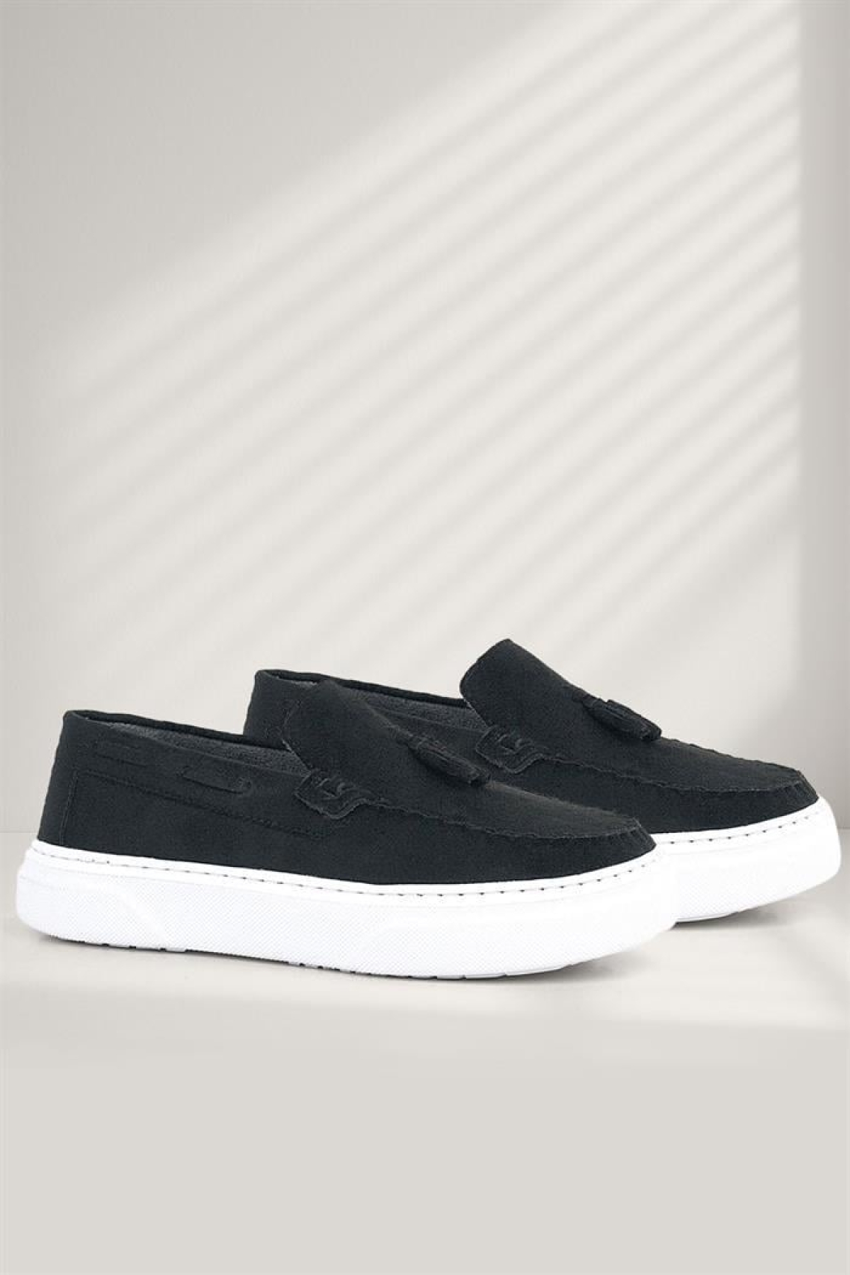 Siyah Süet Erkek Çocuk Klasik Makosen Ayakkabı - Görsel 2