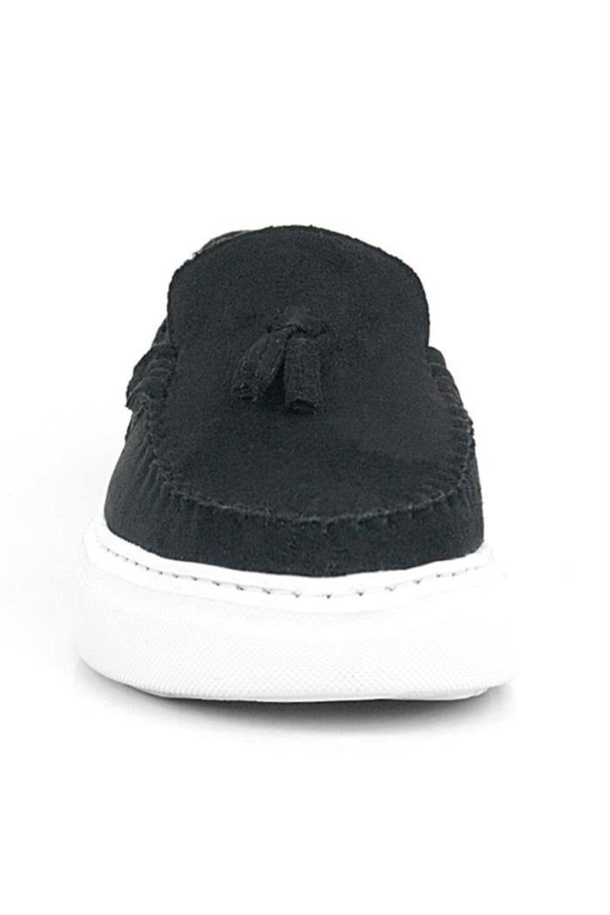 Siyah Süet Erkek Çocuk Klasik Makosen Ayakkabı - Görsel 5
