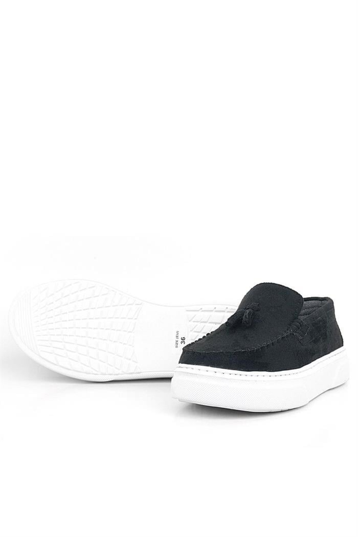 Siyah Süet Erkek Çocuk Klasik Makosen Ayakkabı - Görsel 8