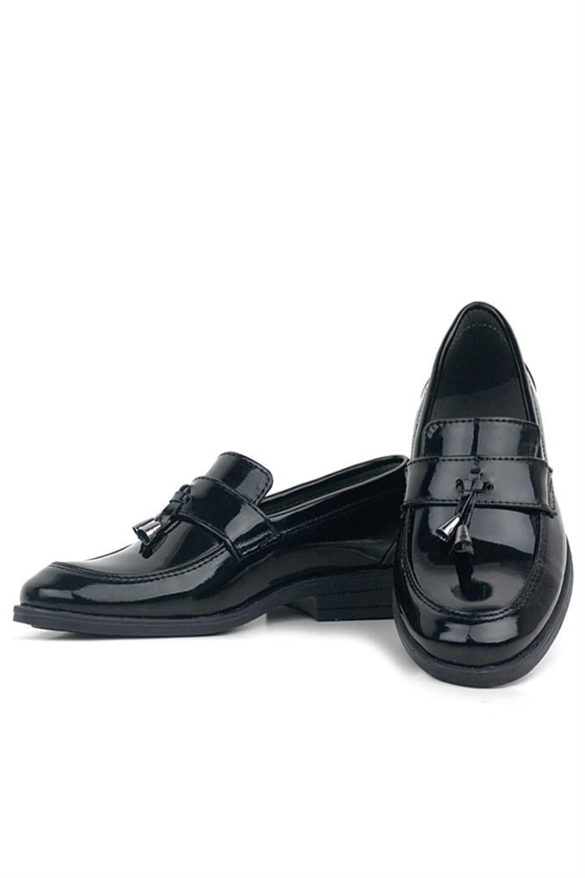 Loafer Siyah Rugan Erkek Klasik Çocuk Ayakkabı - Görsel 8