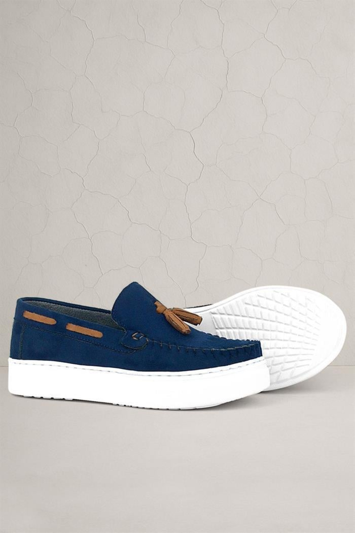 Lacivert Taba Erkek Çocuk Makosen Ayakkabı - Görsel 3