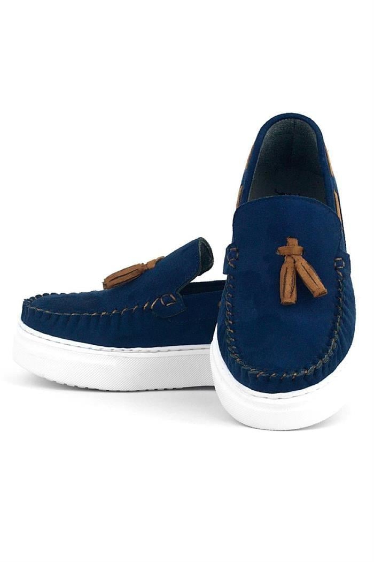 Lacivert Taba Erkek Çocuk Makosen Ayakkabı - Görsel 7