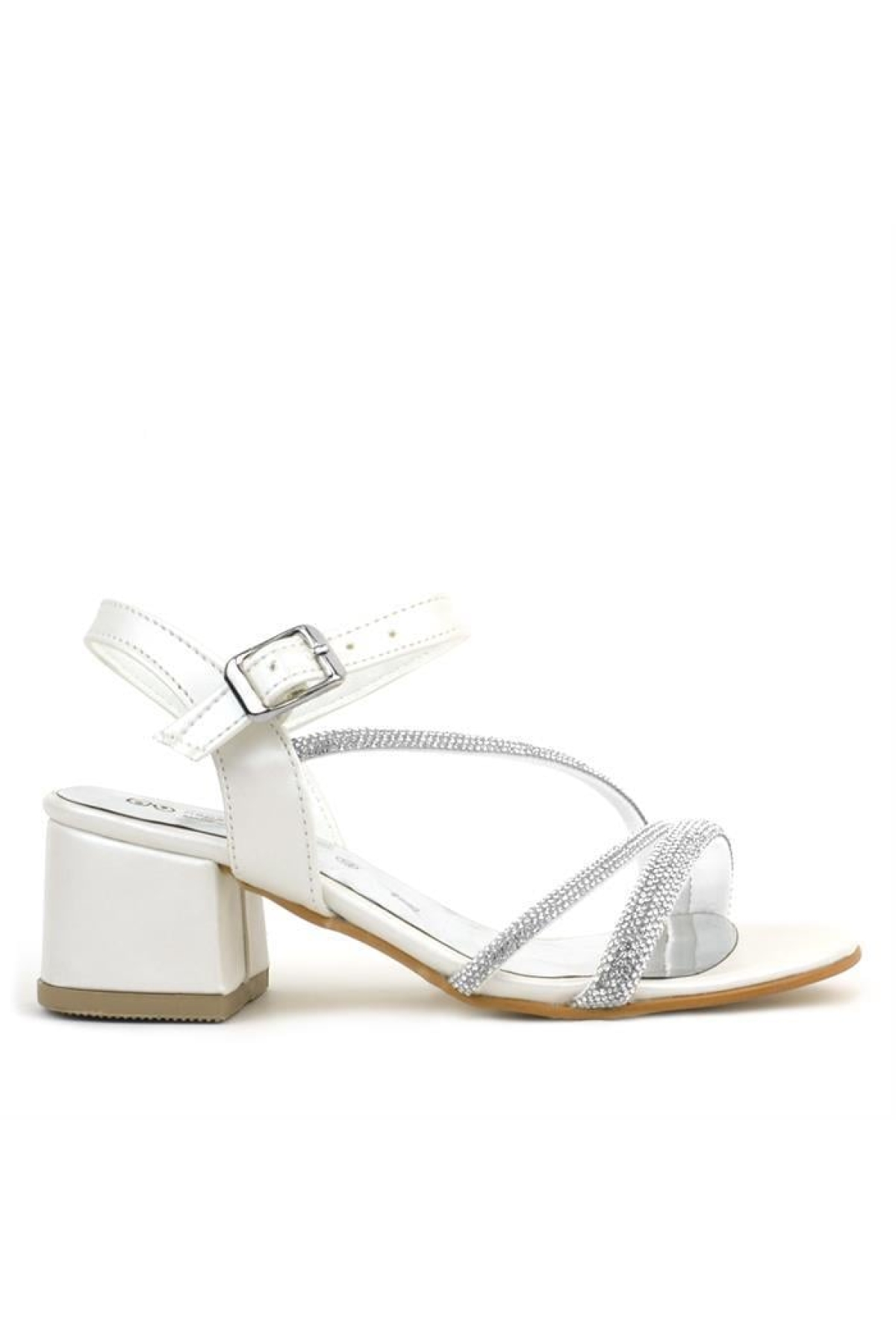 Tiana Sedef Taşlı Kız Çocuk Abiye Kalın Topuklu Ayakkabı - Görsel 4