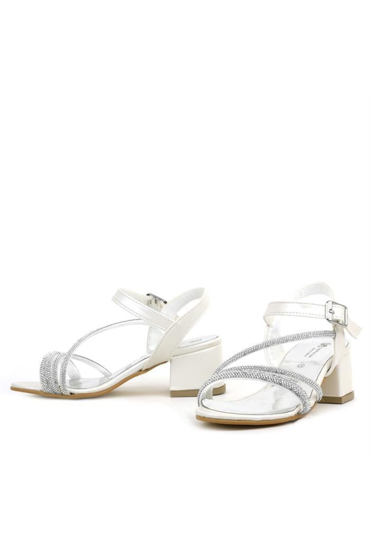 Tiana Sedef Taşlı Kız Çocuk Abiye Kalın Topuklu Ayakkabı - Görsel 7