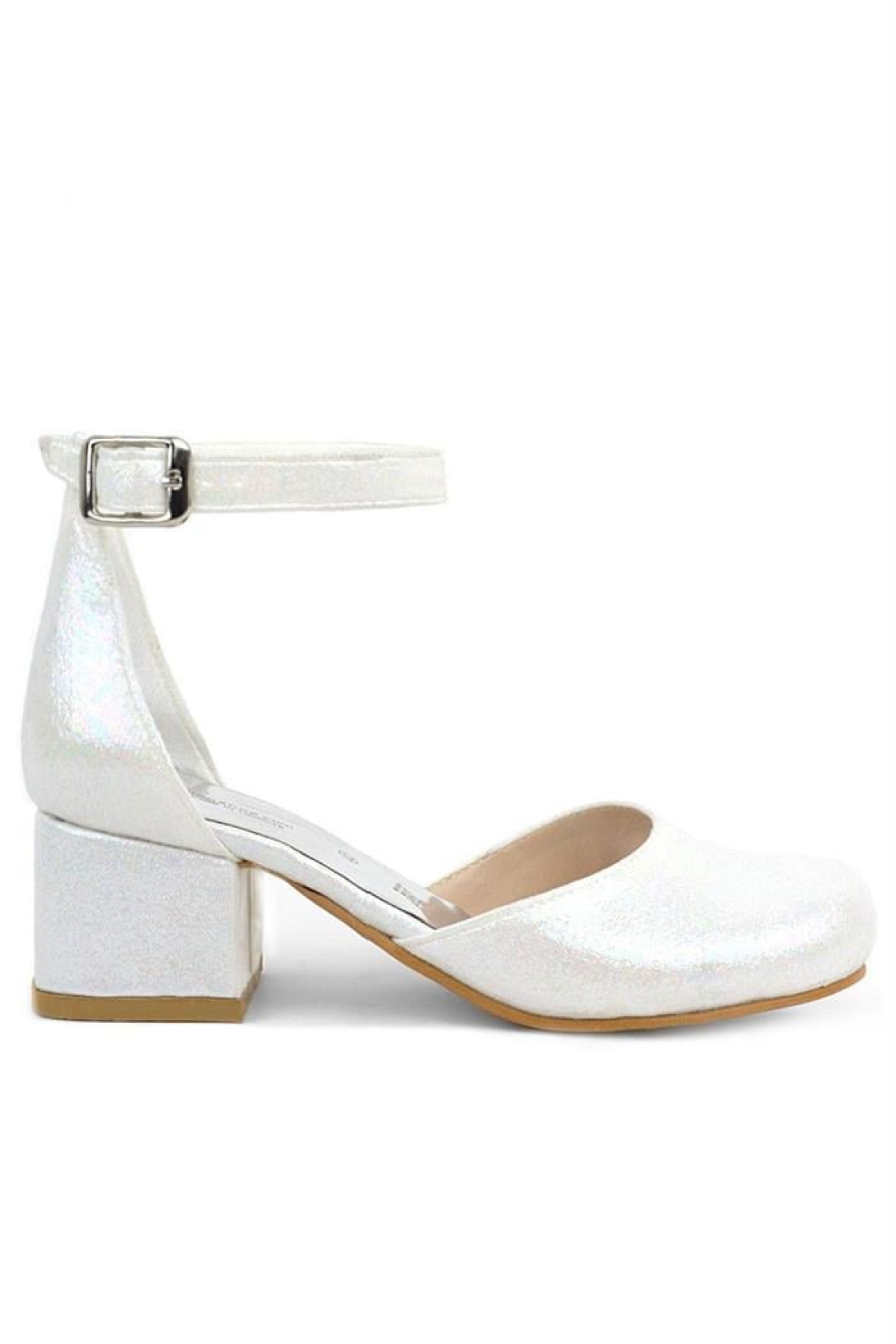 Merida Sedef Parlak Simli Kalın Topuklu Kız Çocuk Topuklu Ayakkabı - Görsel 4