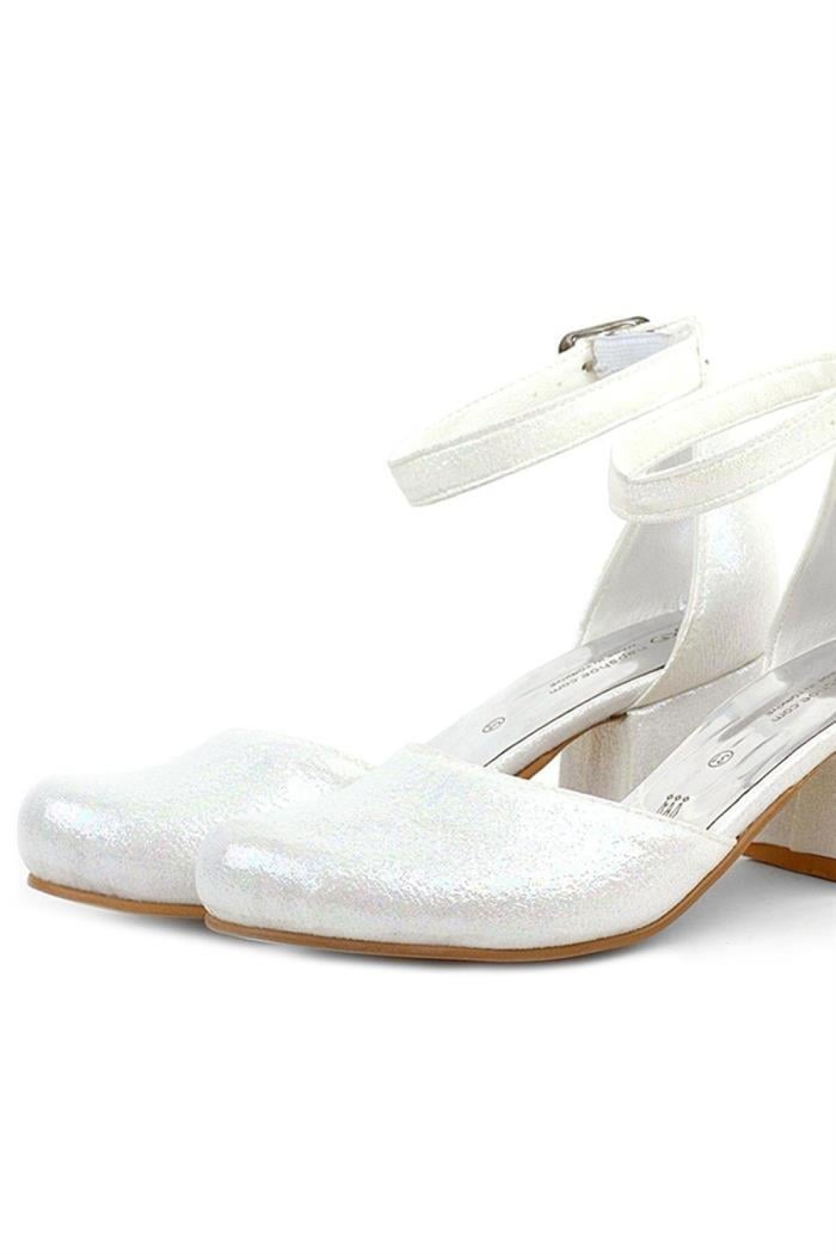 Merida Sedef Parlak Simli Kalın Topuklu Kız Çocuk Topuklu Ayakkabı - Görsel 9