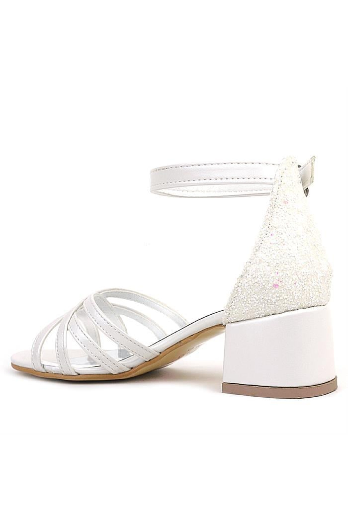 Belle Sedef Kalın Topuklu Kız Çocuk Abiye Ayakkabı - Görsel 4