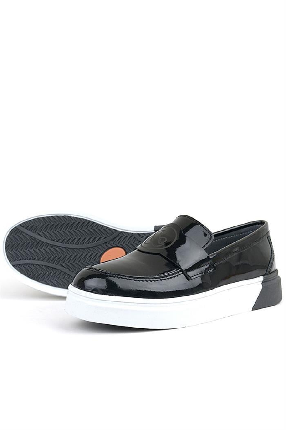 Siyah Rugan Çocuk Klasik Ayakkabı - Görsel 7