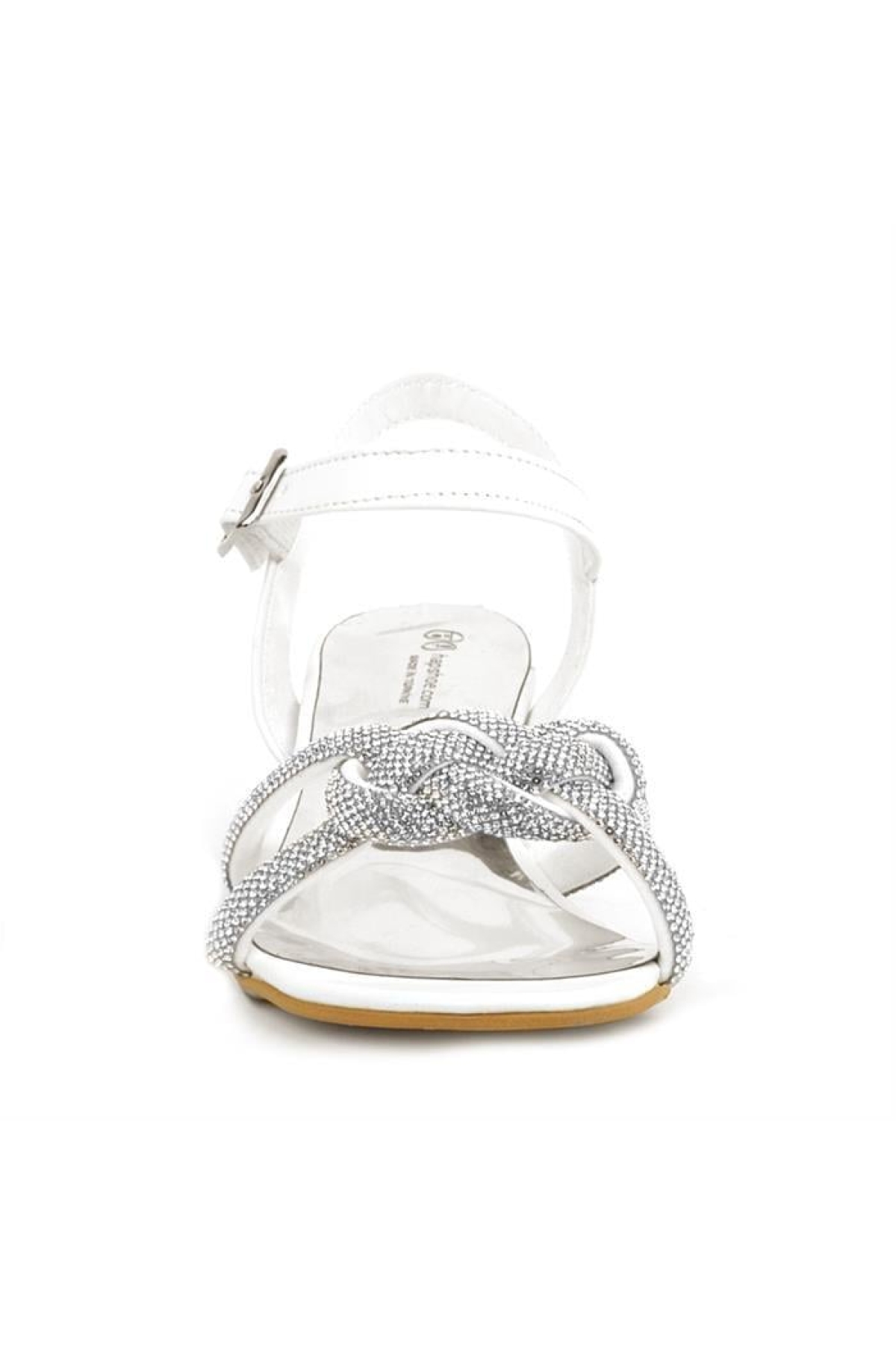 Sedef Örgü Taşlı Kız Çocuk Abiye Kalın Topuklu Ayakkabı - Görsel 5
