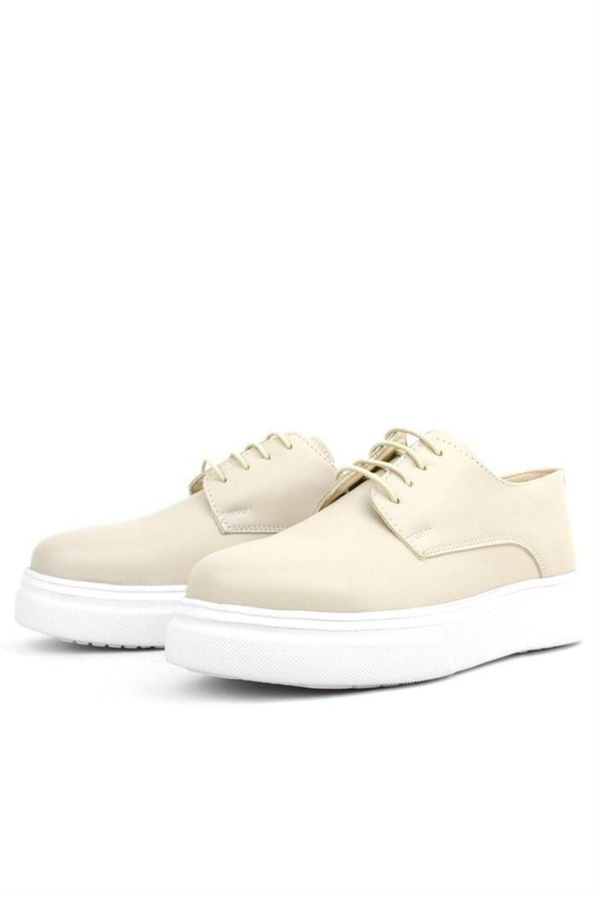 Derby Krem Cilt Yüksek Taban Çocuk Klasik Ayakkabı - Görsel 6