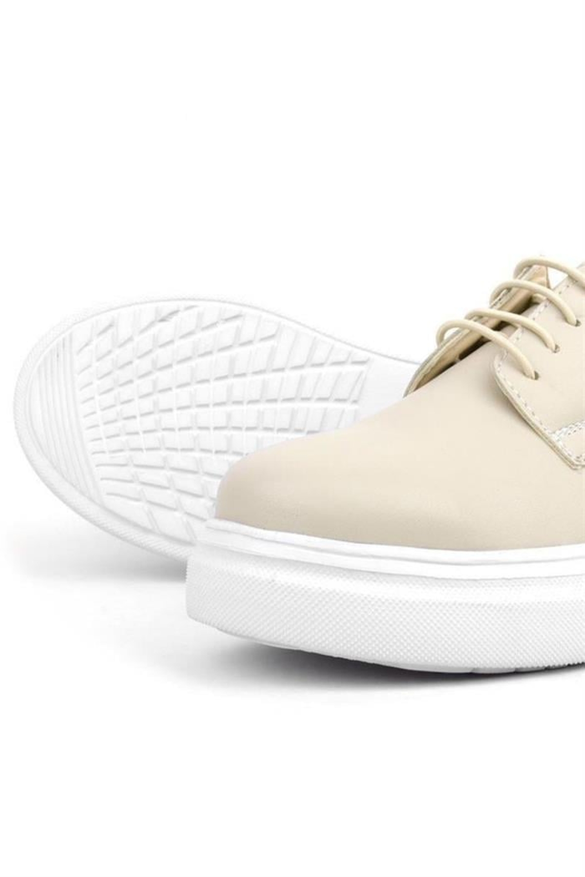 Derby Krem Cilt Yüksek Taban Çocuk Klasik Ayakkabı - Görsel 8