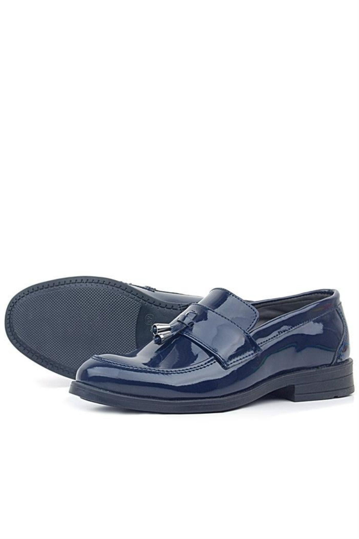 Loafer Lacivert Rugan Erkek Klasik Çocuk Ayakkabı - Görsel 7