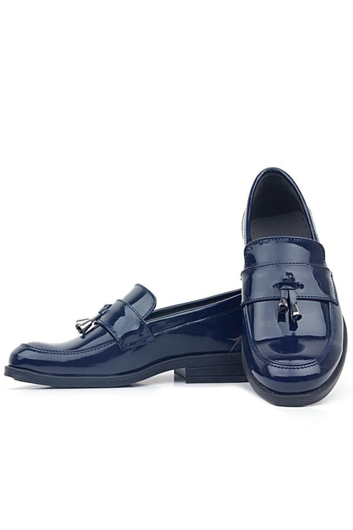 Loafer Lacivert Rugan Erkek Klasik Çocuk Ayakkabı - Görsel 8