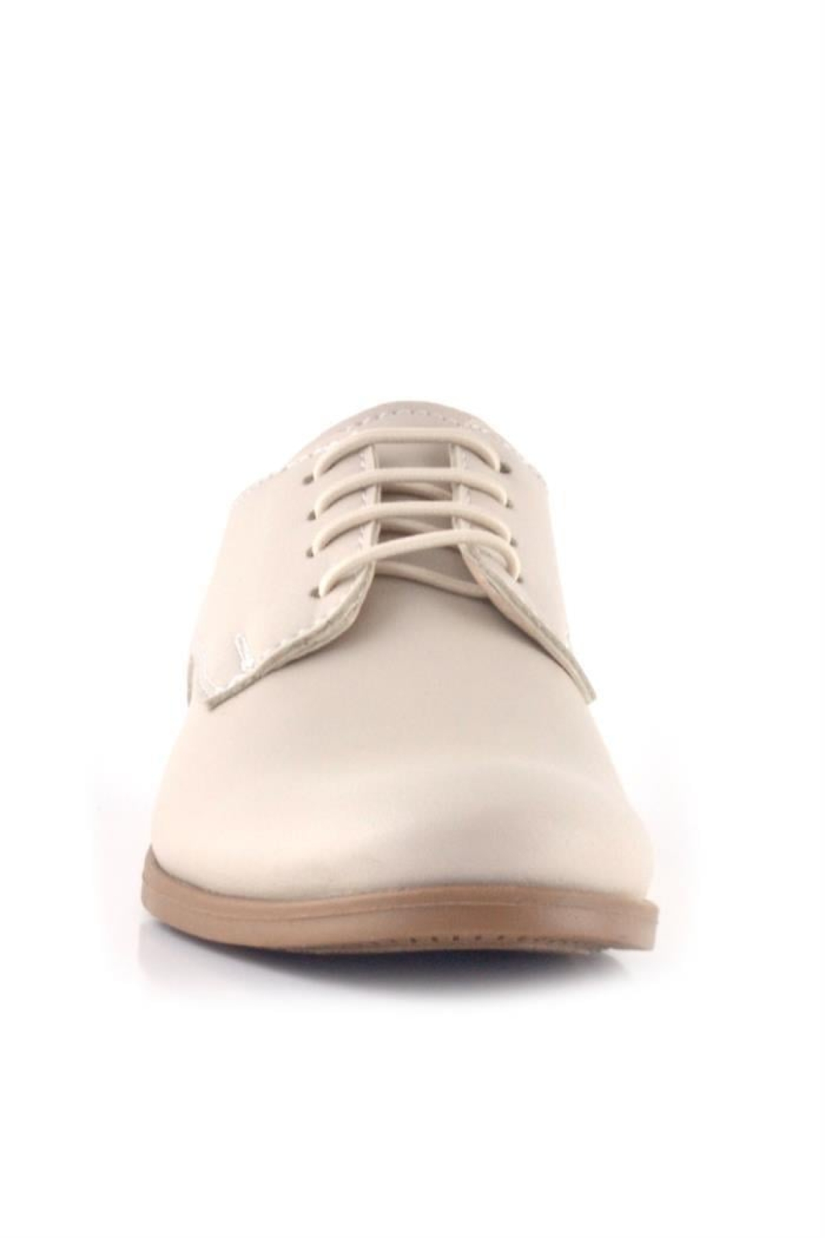 Krem Cilt Bağcıklı Oxford Çocuk Okul Ayakkabısı - Görsel 5