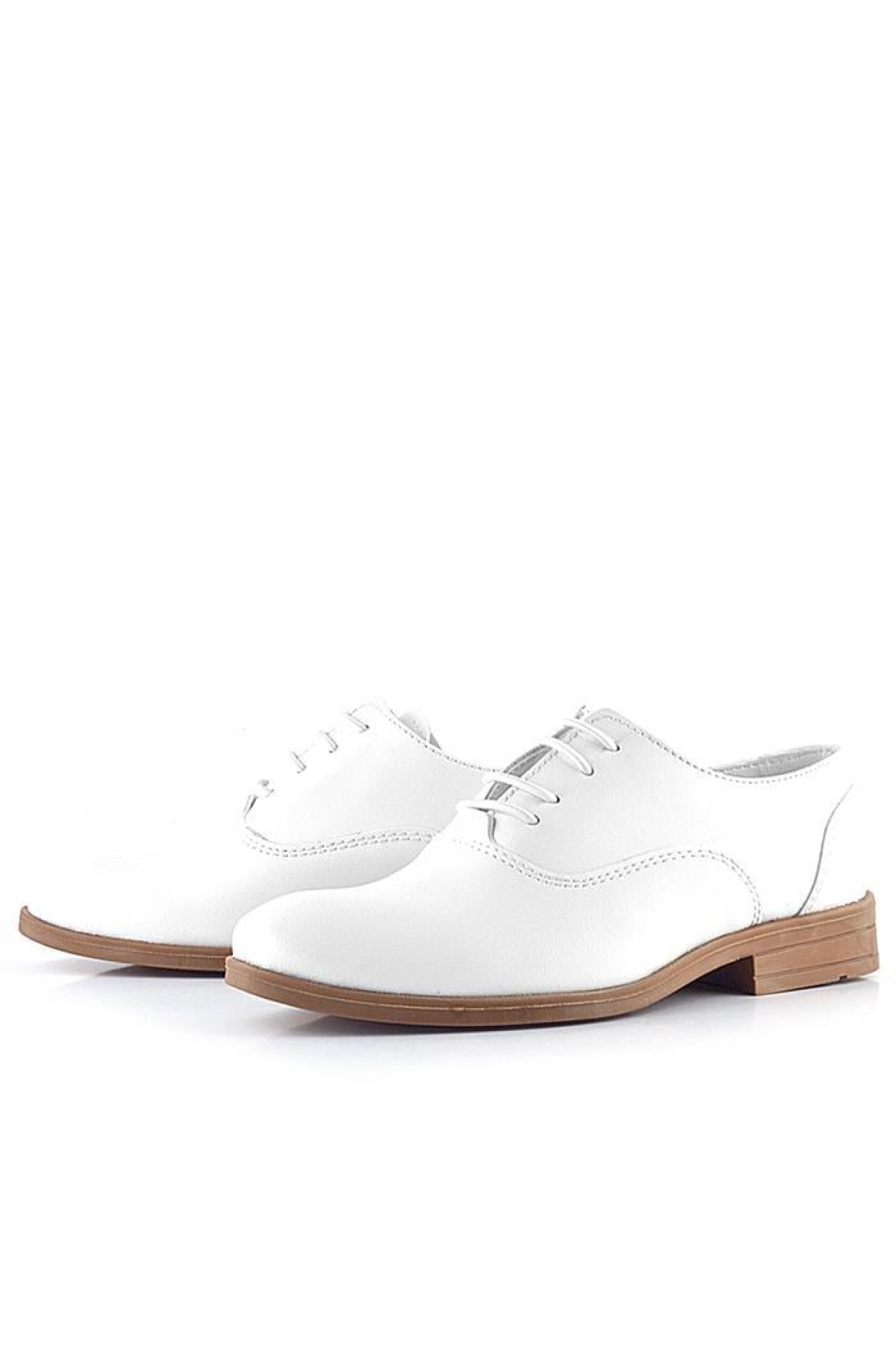 Smokin Beyaz Cilt Bağcıklı Çocuk Klasik Ayakkabısı - Görsel 7