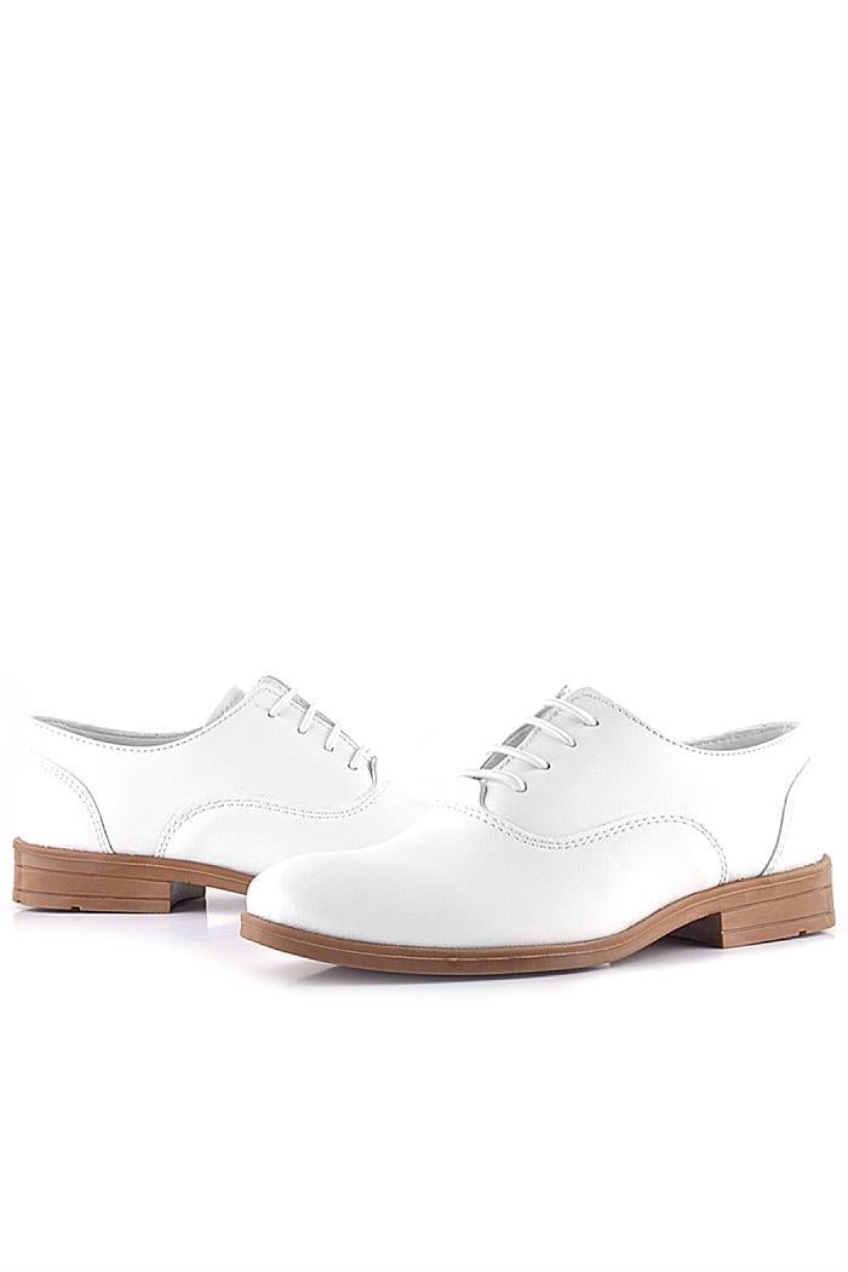 Smokin Beyaz Cilt Bağcıklı Çocuk Klasik Ayakkabısı - Görsel 9